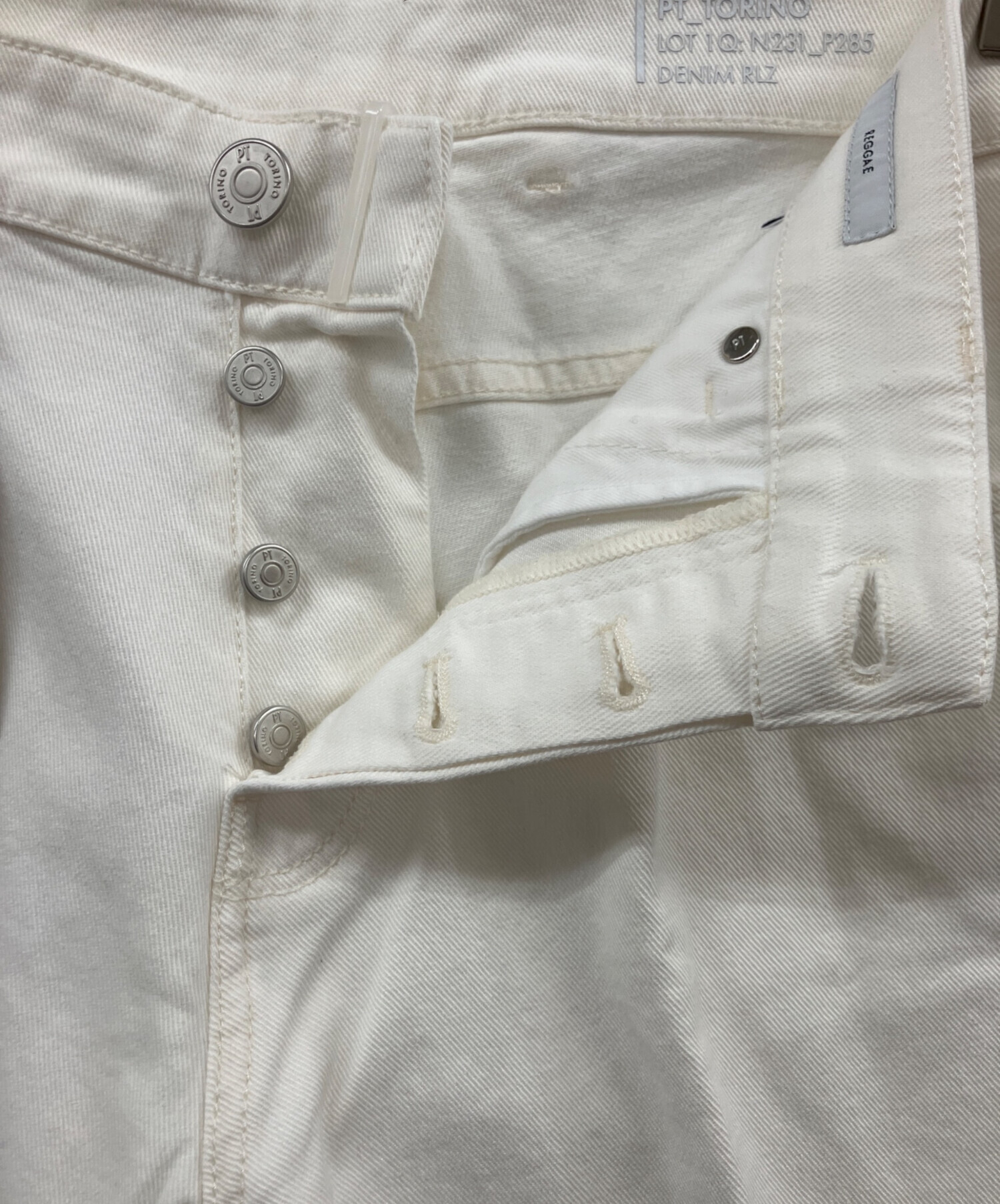 中古・古着通販】PT TORINO (ピーティートリノ) デニムパンツ ホワイト