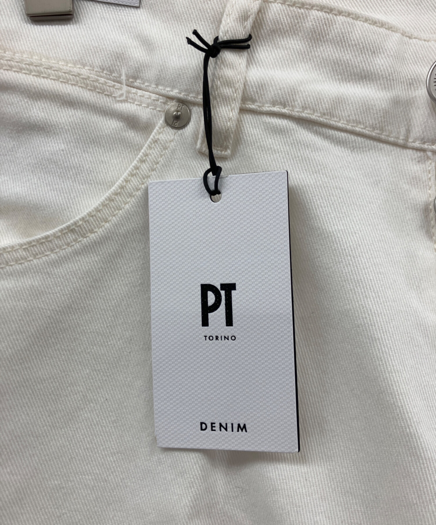 中古・古着通販】PT TORINO (ピーティートリノ) デニムパンツ ホワイト