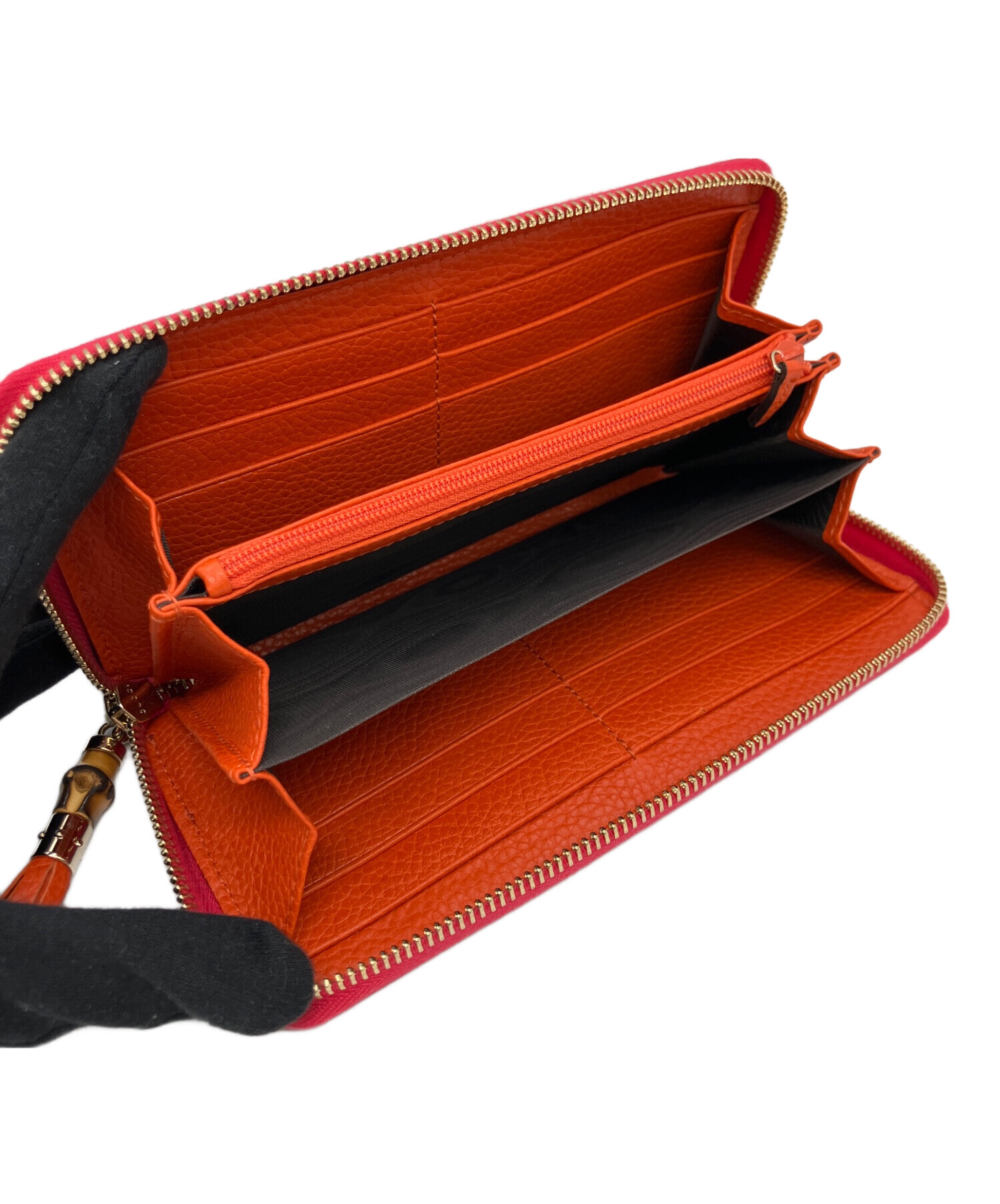 【希少】 GUCCI グッチ ロゴ 長財布 財布  ダークオレンジ 限定色 中古・古着通販】GUCCI (グッチ) 長財布 オレンジ×ピンク｜ブランド