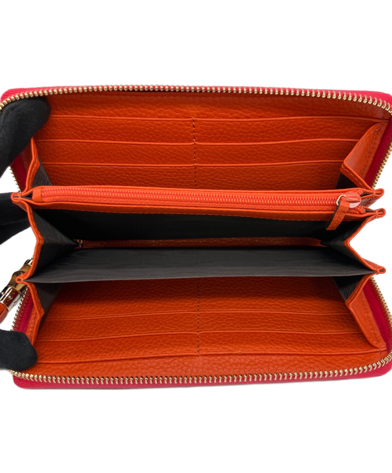 GUCCI 長財布 オレンジ 中古・古着通販】GUCCI (グッチ) 長財布 オレンジ×ピンク｜ブランド