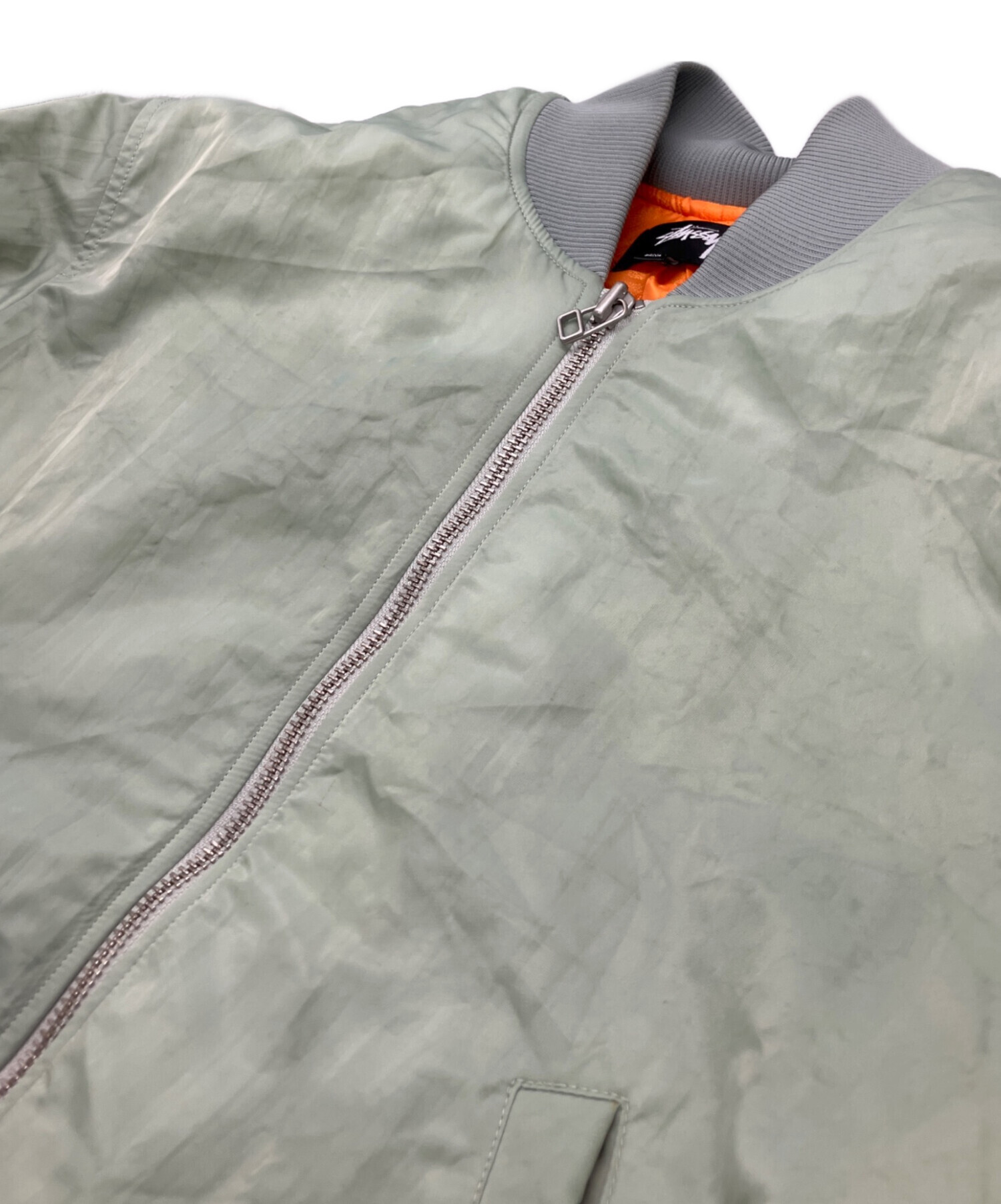 中古・古着通販】stussy (ステューシー) MA-1ジャケット グリーン