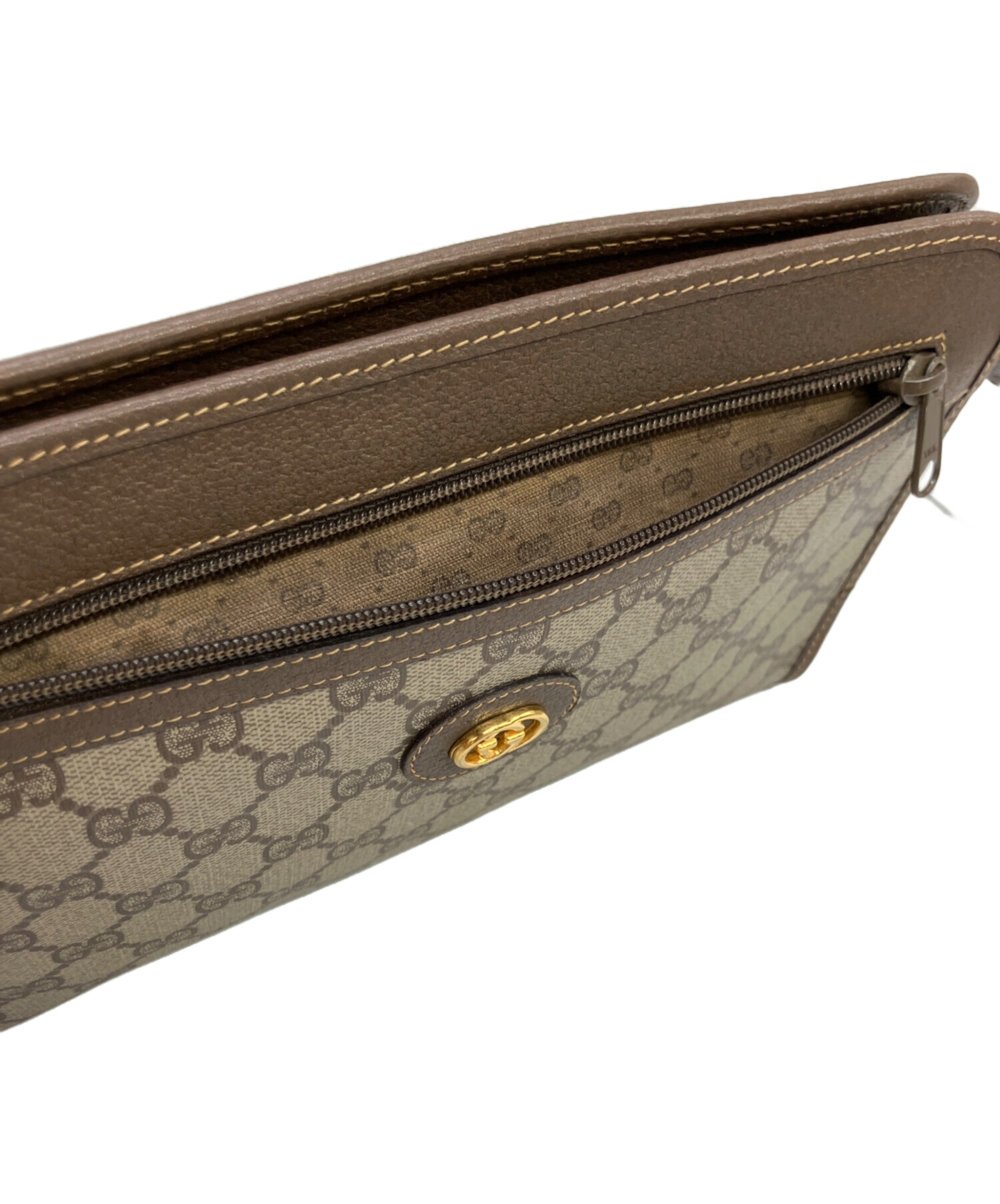 中古・古着通販】GUCCI (グッチ) クラッチバッグ ベージュ｜ブランド
