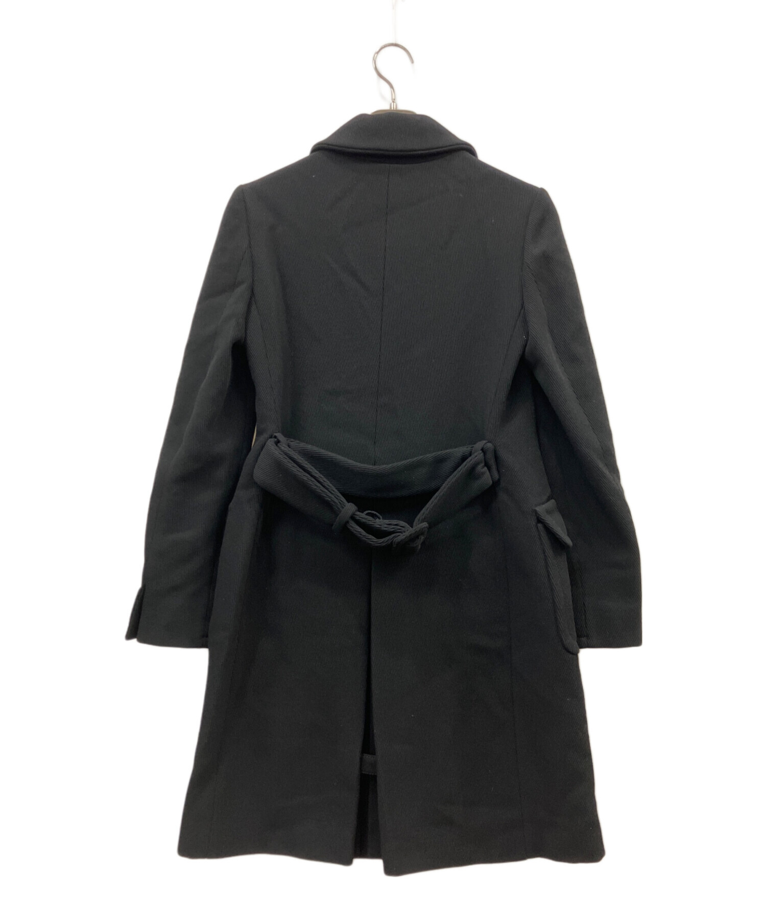 miu miu(ミュウミュウ) ウールロングコート　サイズ38 中古・古着通販】MIU MIU (ミュウミュウ) ウールコート ブラック