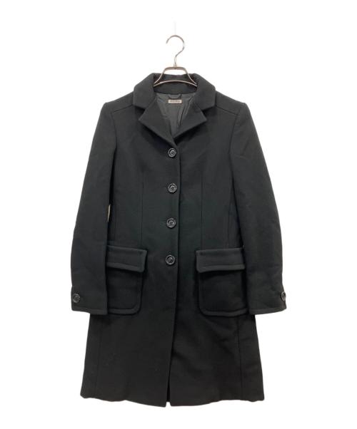 中古・古着通販】MIU MIU (ミュウミュウ) ウールコート ブラック