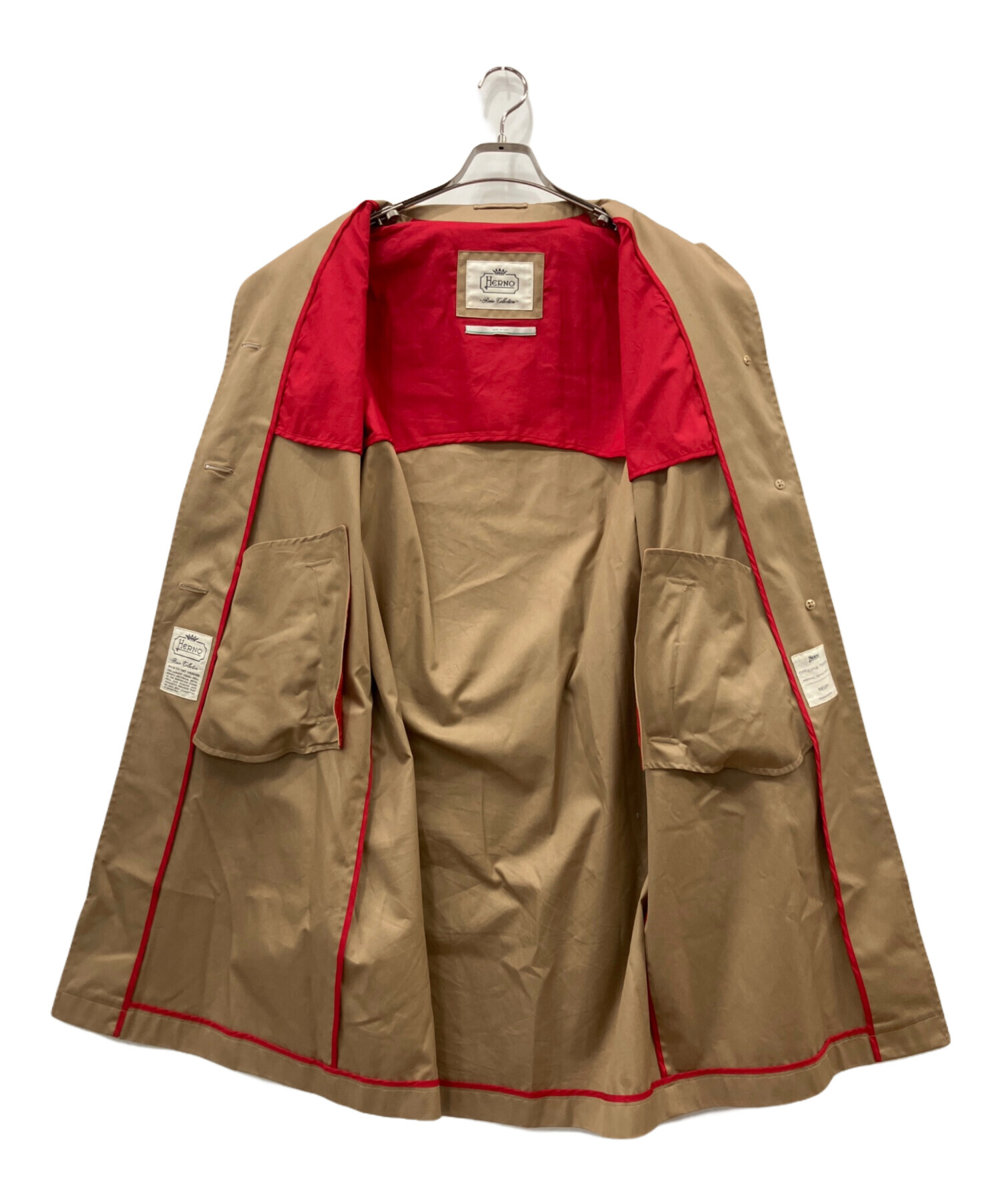 中古・古着通販】HERNO (ヘルノ) ステンカラーコート ベージュ サイズ
