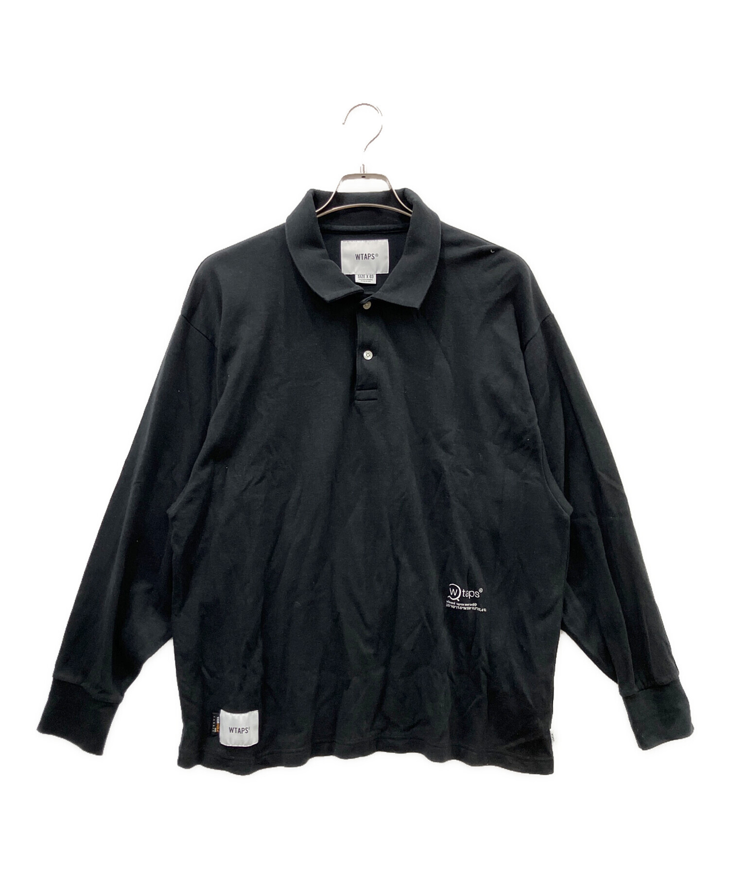 ダブルタップス　ポロシャツ　03 Lサイズ　ブラック　2025SS 中古・古着通販】WTAPS (ダブルタップス) ポロシャツ ブラック サイズ