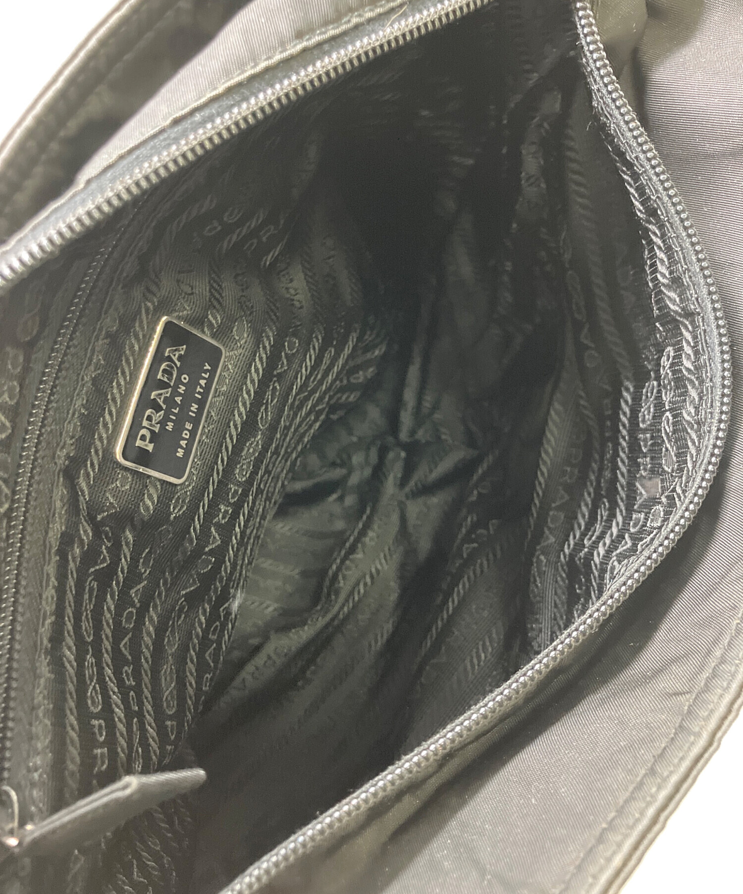 中古・古着通販】PRADA (プラダ) ナイロンショルダーバッグ ブラック