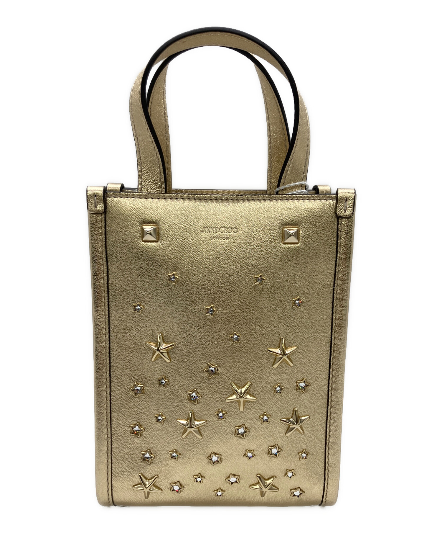 中古・古着通販】JIMMY CHOO (ジミーチュウ) 2WAYバッグ ゴールド 未