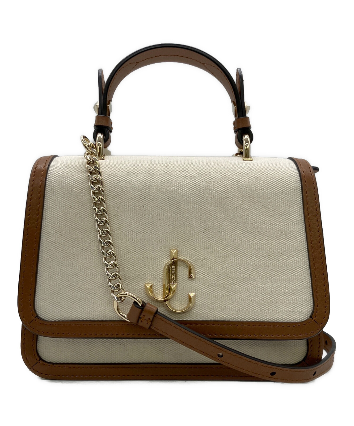 美品　JIMMY CHOO 2way バック 中古・古着通販】JIMMY CHOO (ジミーチュウ) 2WAYバッグ ブラウン