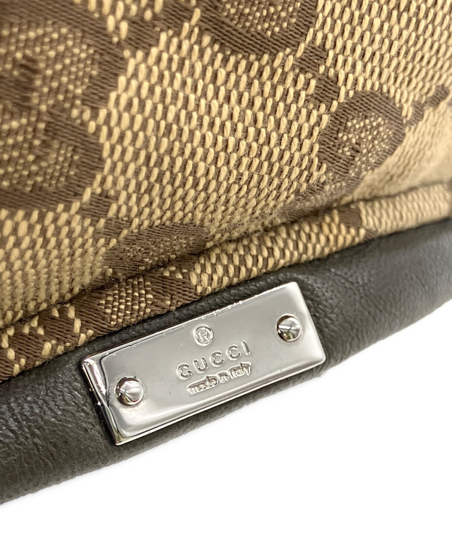 GUCCI ベレー帽　XL 正規品 中古・古着通販】GUCCI (グッチ) ベレー帽 ブラウン×ベージュ サイズ