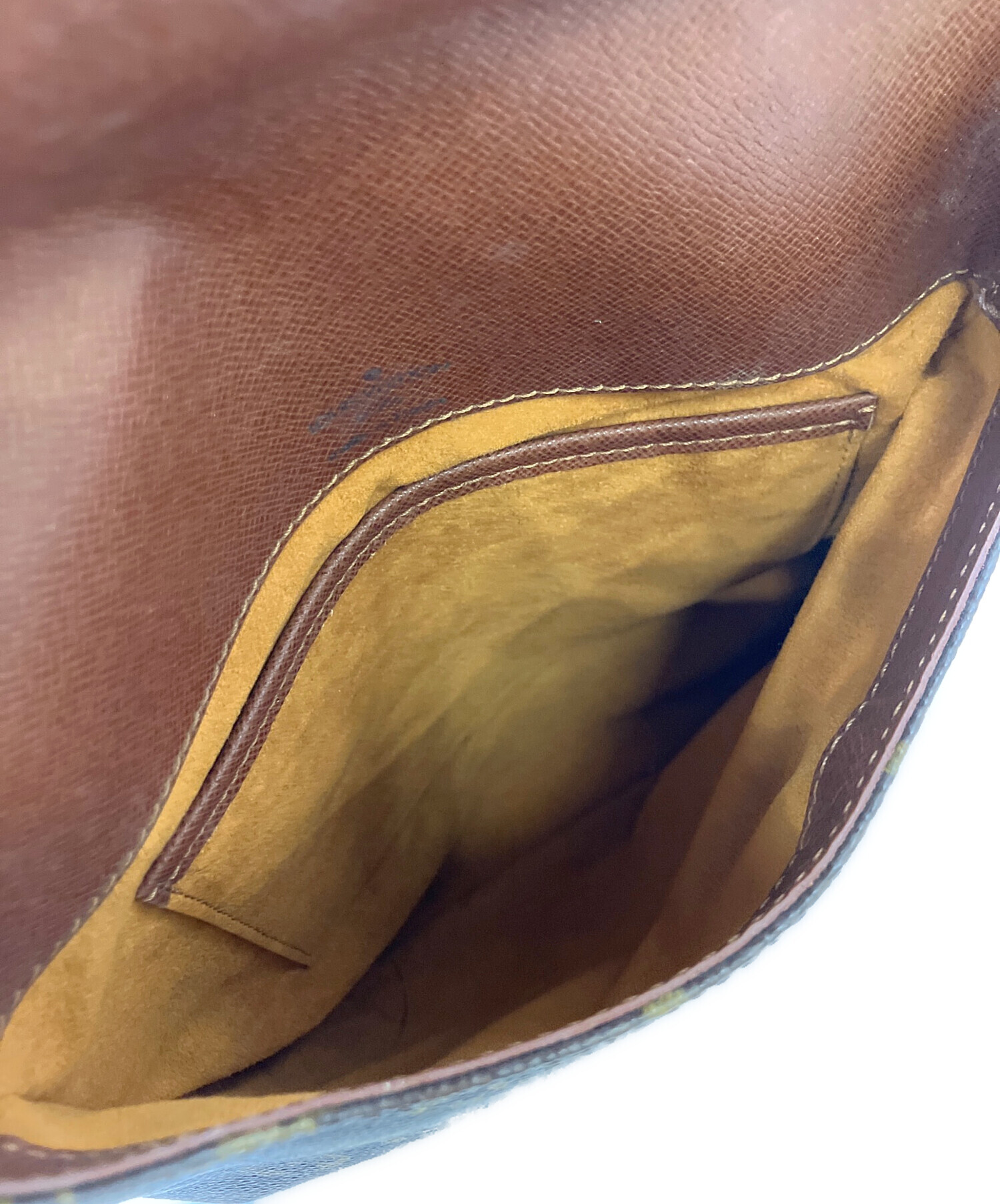 Louis Vuitton レザー ショルダーバッグ ブラウン 中古・古着通販】LOUIS VUITTON (ルイ ヴィトン) ショルダーバッグ