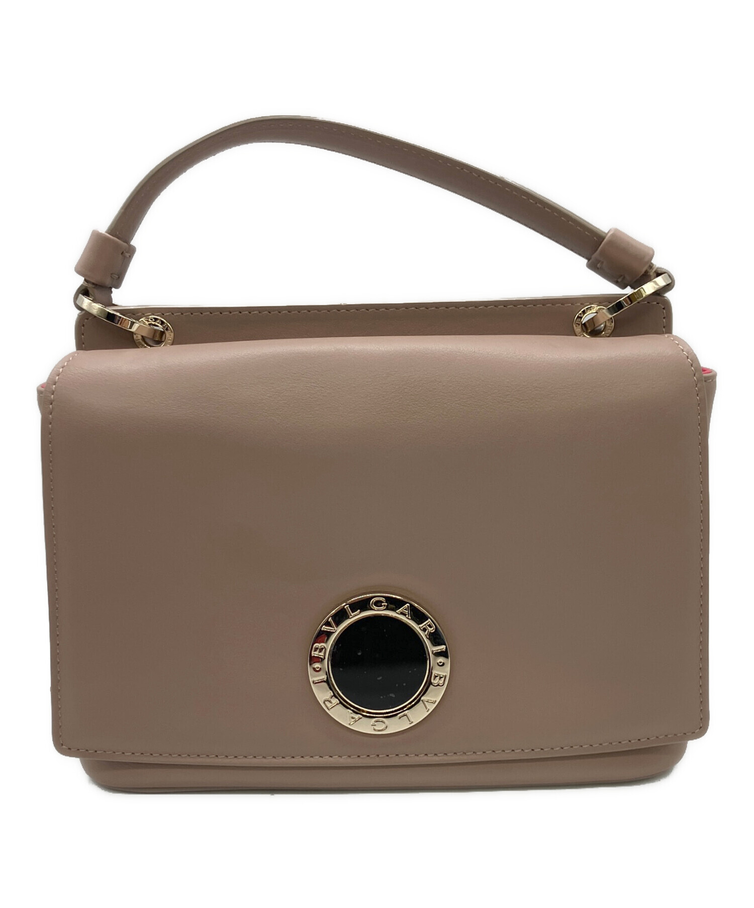 BVLGARI ブルガリ 287285 2WAYバッグ 中古・古着通販】BVLGARI (ブルガリ) 2WAYバッグ グレージュ・ピンク