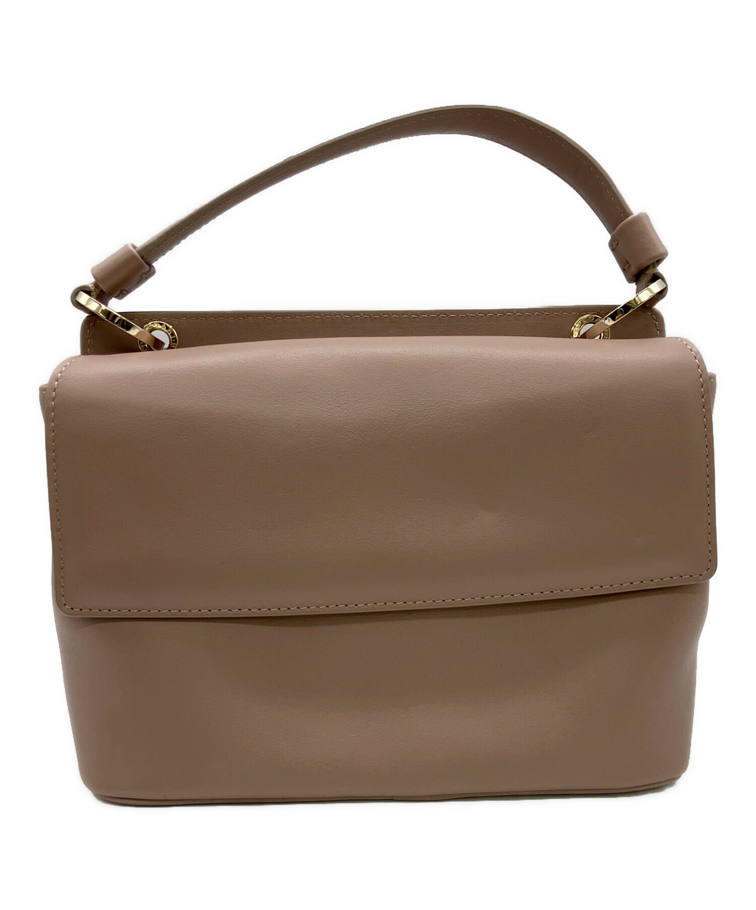 BVLGARI ブルガリ 287285 2WAYバッグ 中古・古着通販】BVLGARI (ブルガリ) 2WAYバッグ グレージュ・ピンク