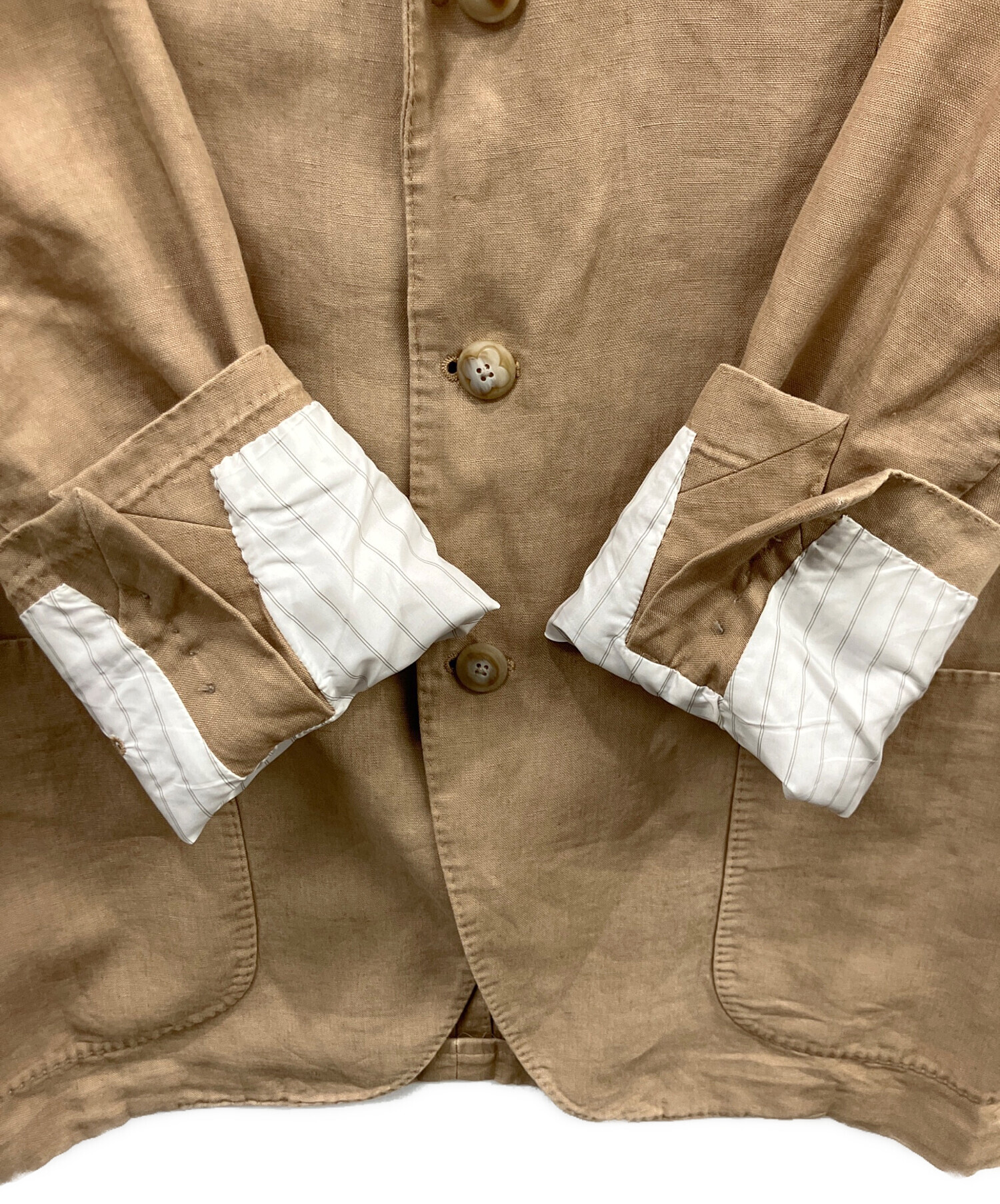 中古・古着通販】LARDINI (ラルディーニ) リネンジャケット ベージュ