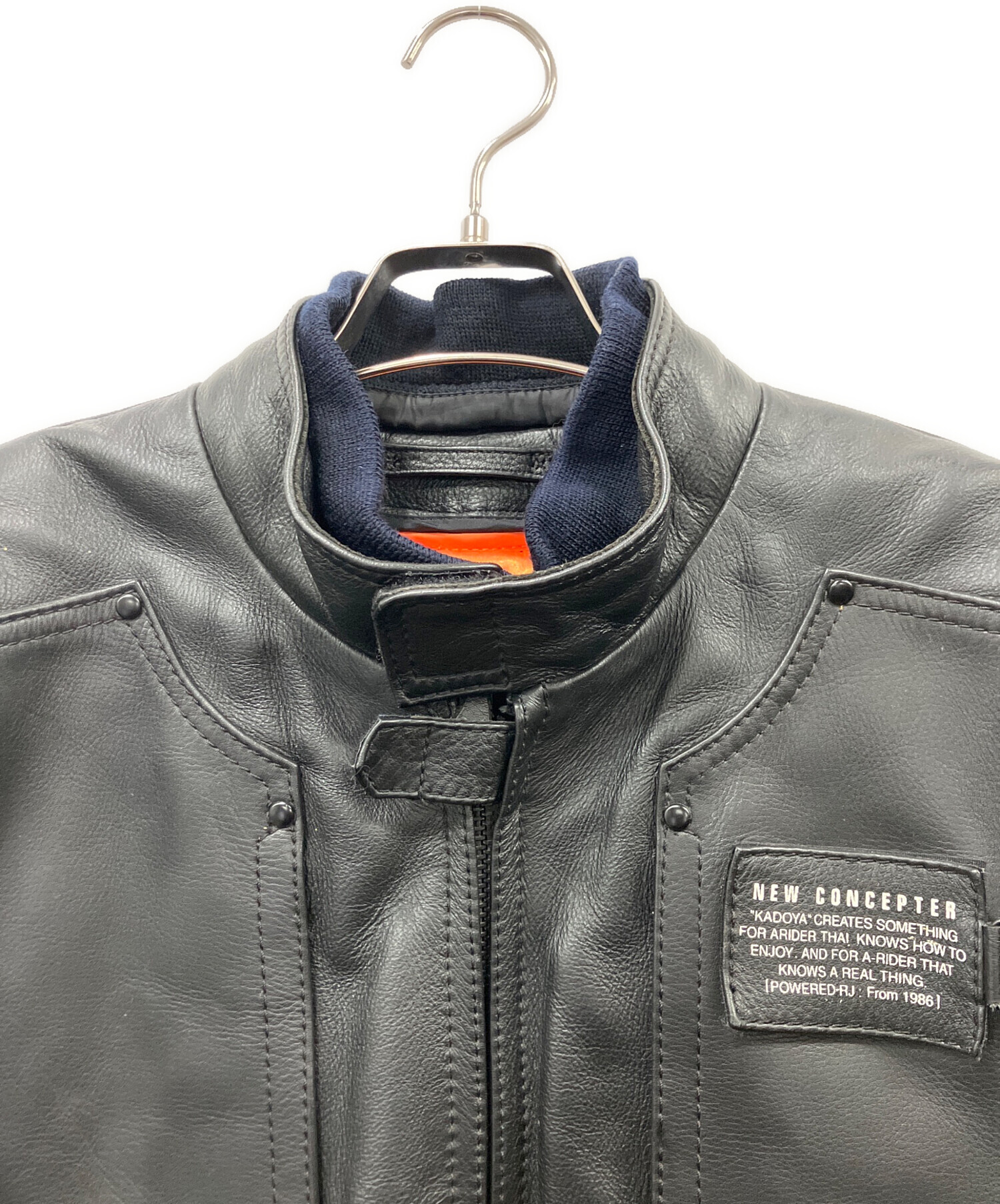 中古・古着通販】KADOYA (カドヤ) ライダースジャケット ブラック