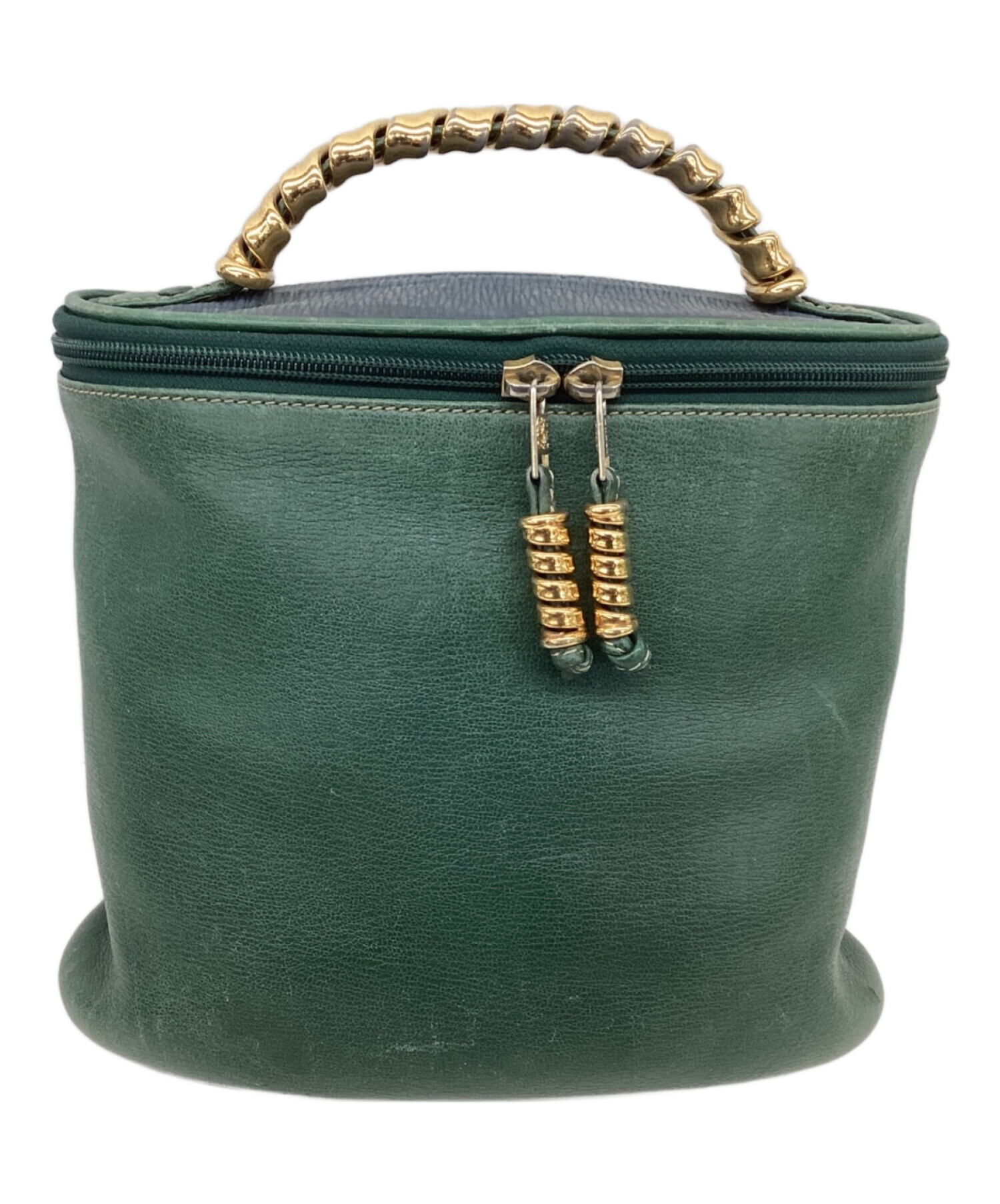 ロエベ バニティバッグ 中古・古着通販】LOEWE (ロエベ) バニティバッグ グリーン｜ブランド