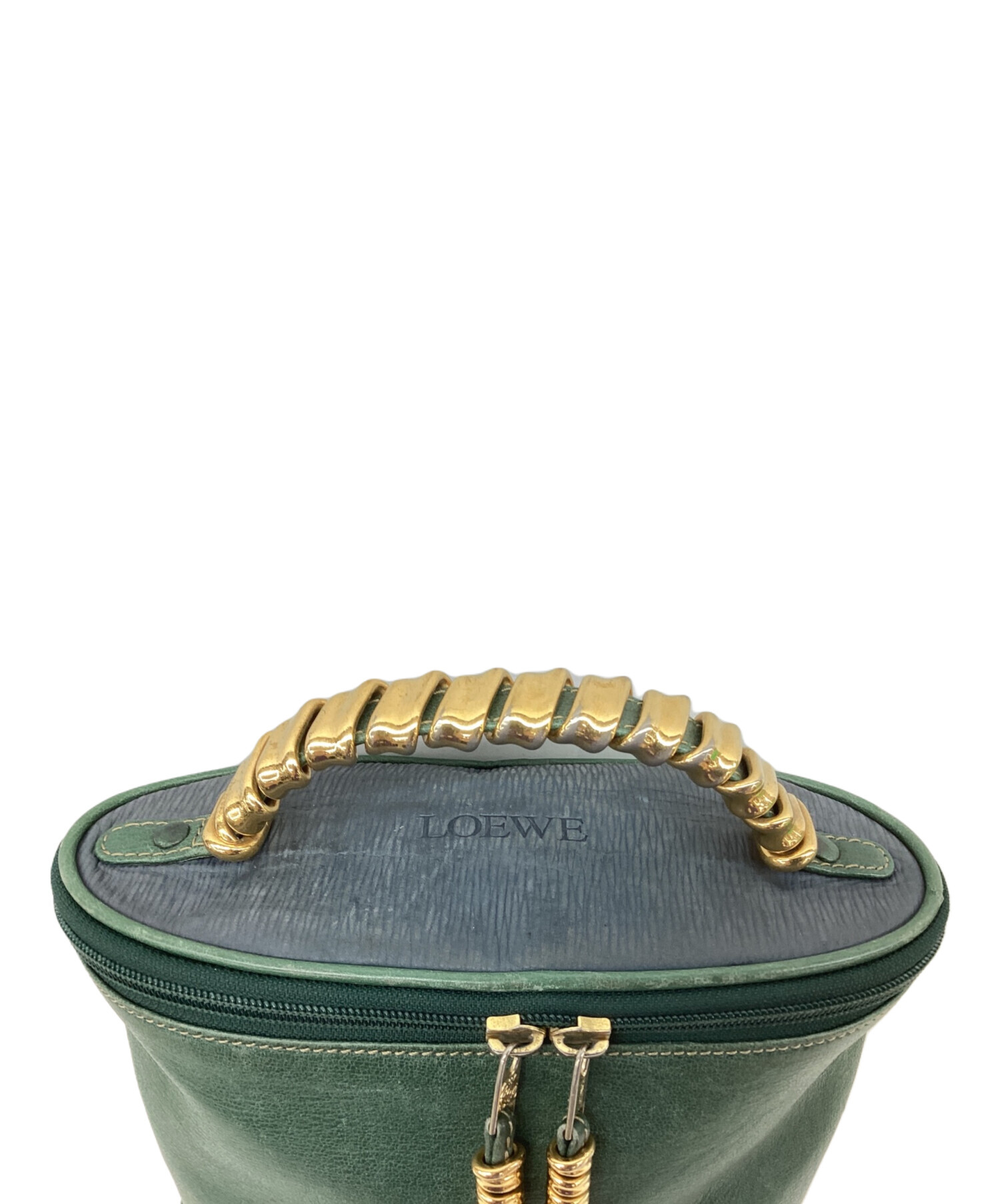 中古・古着通販】LOEWE (ロエベ) バニティバッグ グリーン｜ブランド