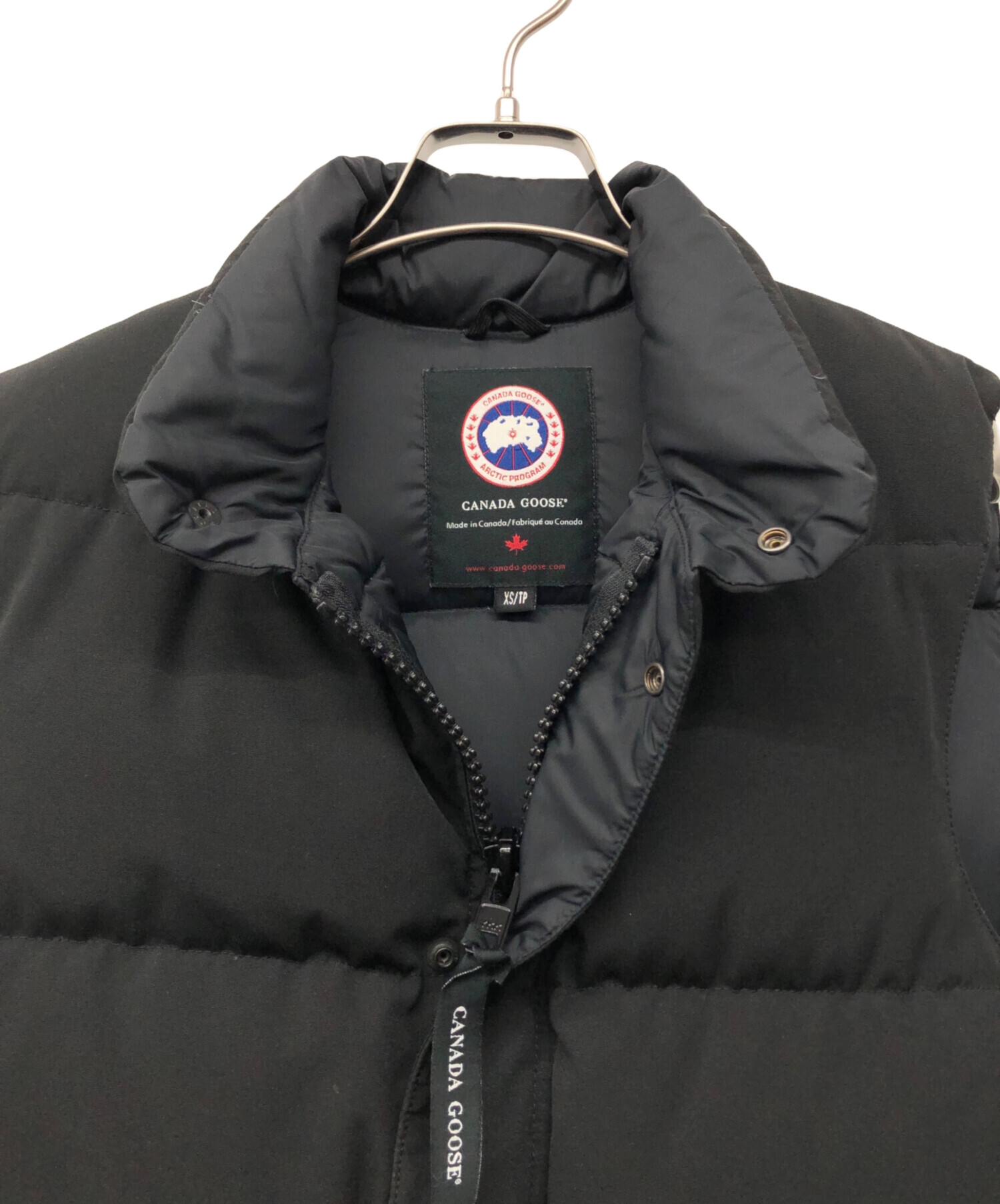 CANADA GOOSE ブラック ダウンベスト XS/TP CANADA GOOSE ダウン