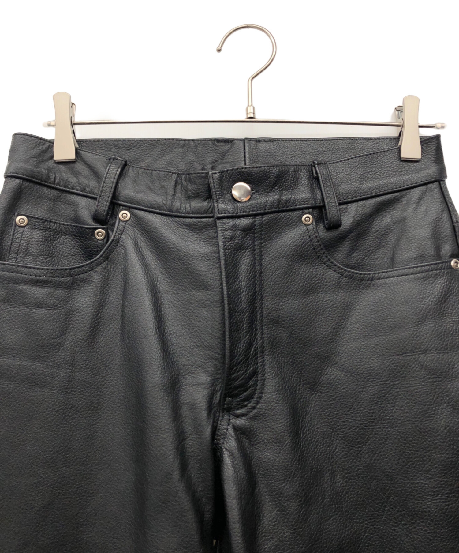 中古・古着通販】FREEDOM (フリーダム) レザーパンツ ブラック サイズ