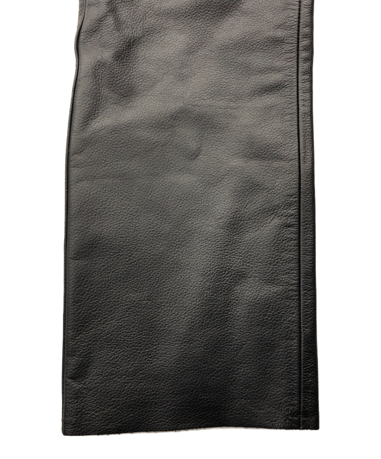 中古・古着通販】FREEDOM (フリーダム) レザーパンツ ブラック サイズ