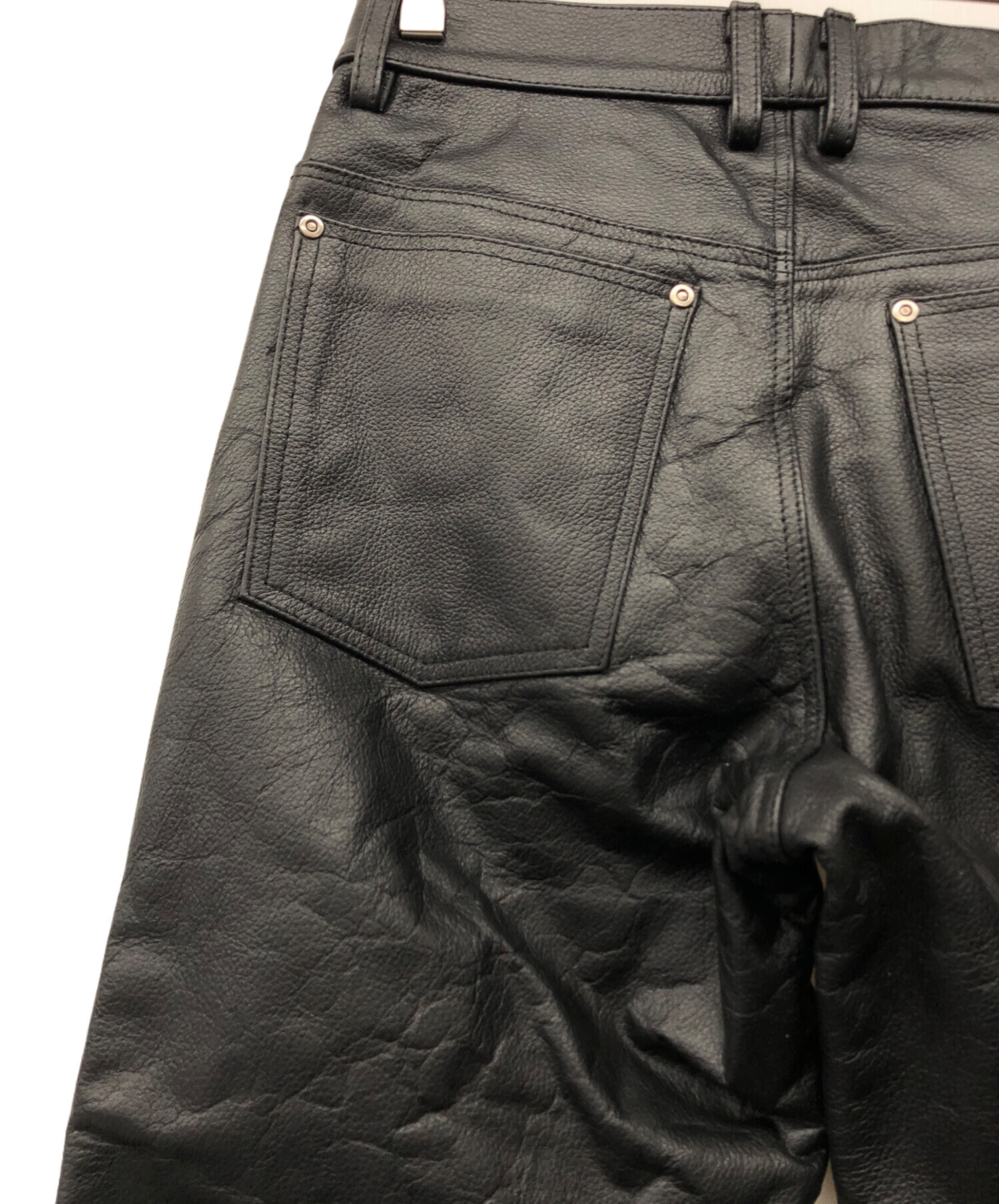 中古・古着通販】FREEDOM (フリーダム) レザーパンツ ブラック サイズ