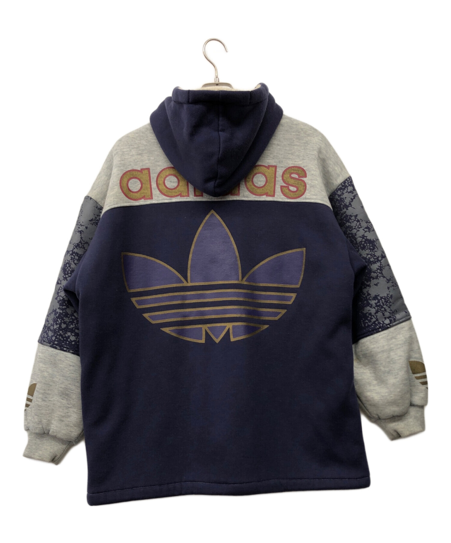中古・古着通販adidas (アディダス) ジップパーカー パープル×グレー
