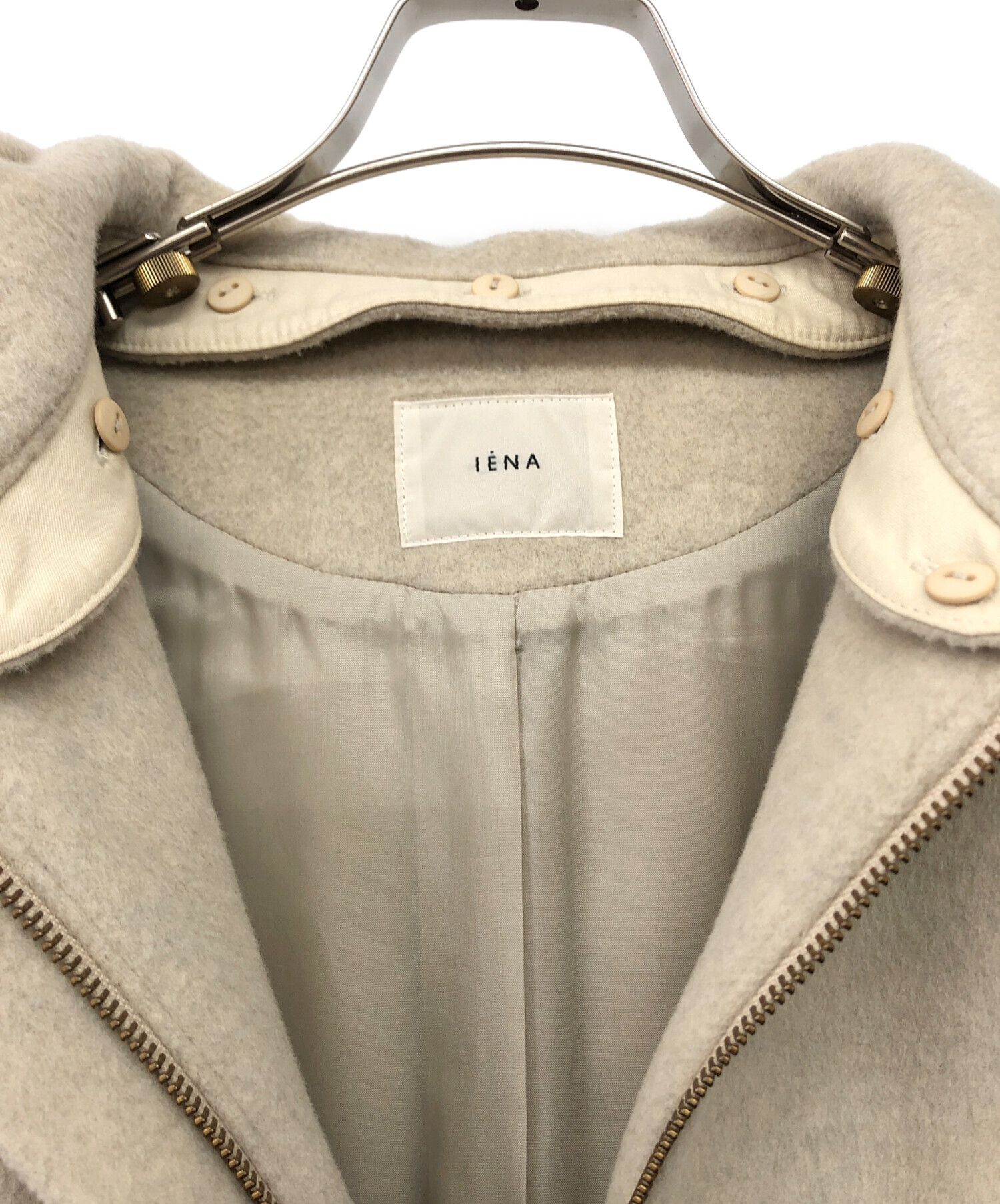 中古・古着通販】IENA (イエナ) 二重織りシャルムフードコクーンコート