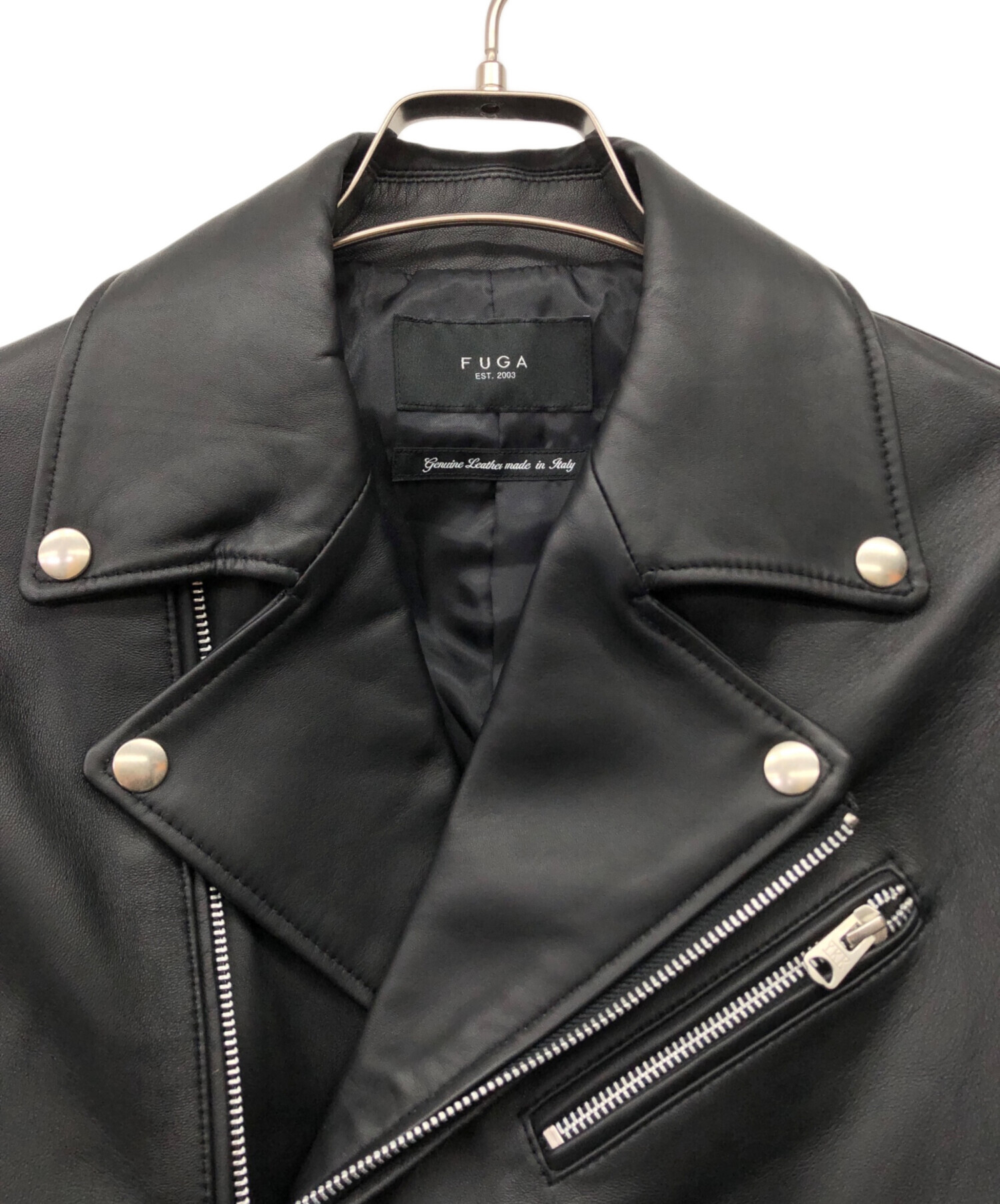 中古・古着通販】FUGA (フーガ) ダブルライダースジャケット ブラック