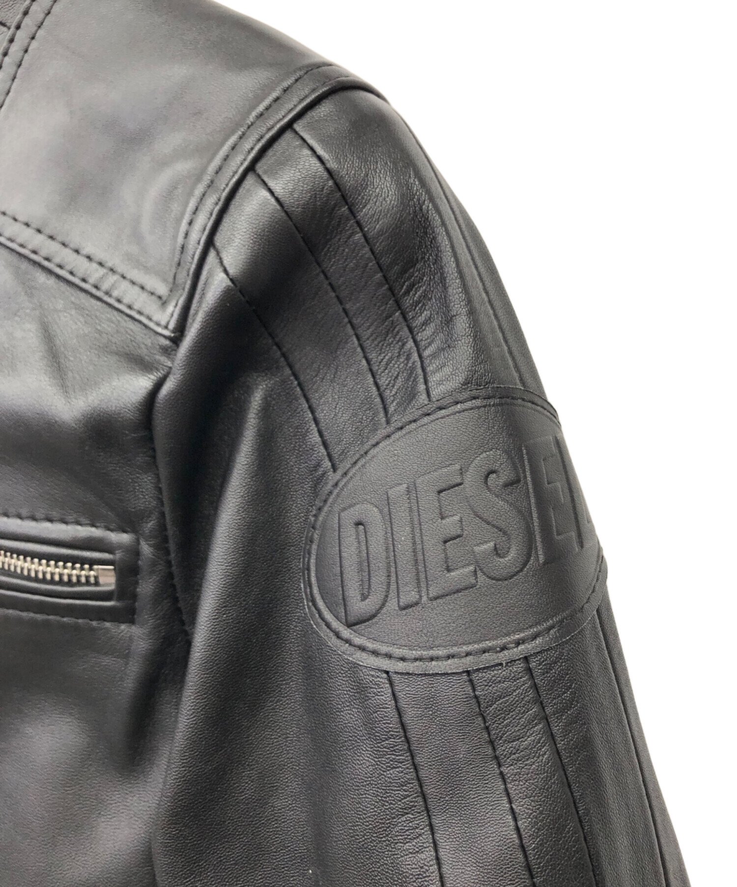 中古・古着通販】DIESEL (ディーゼル) シングルライダースジャケット