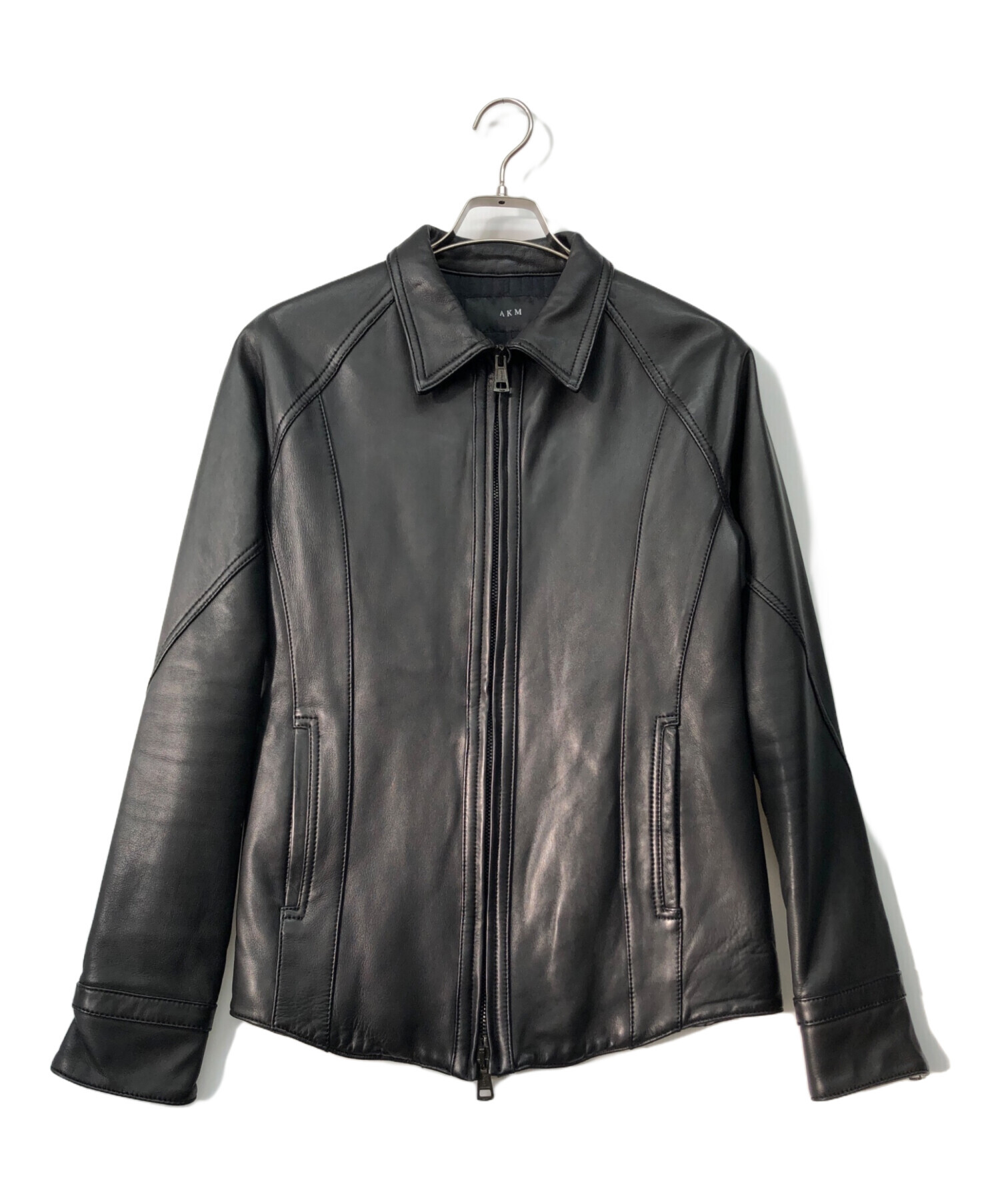AKMライダースジャケット レザージャケット【美品】【牛革】 AKM レザージャケット牛革革ジャン