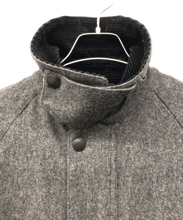 中古・古着通販】Barbour (バブアー) ウールコート グレー×ブラック