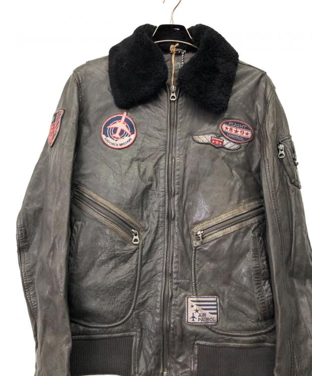 中古・古着通販】Gipsy (ジプシー) レザージャケット ブラウン サイズ