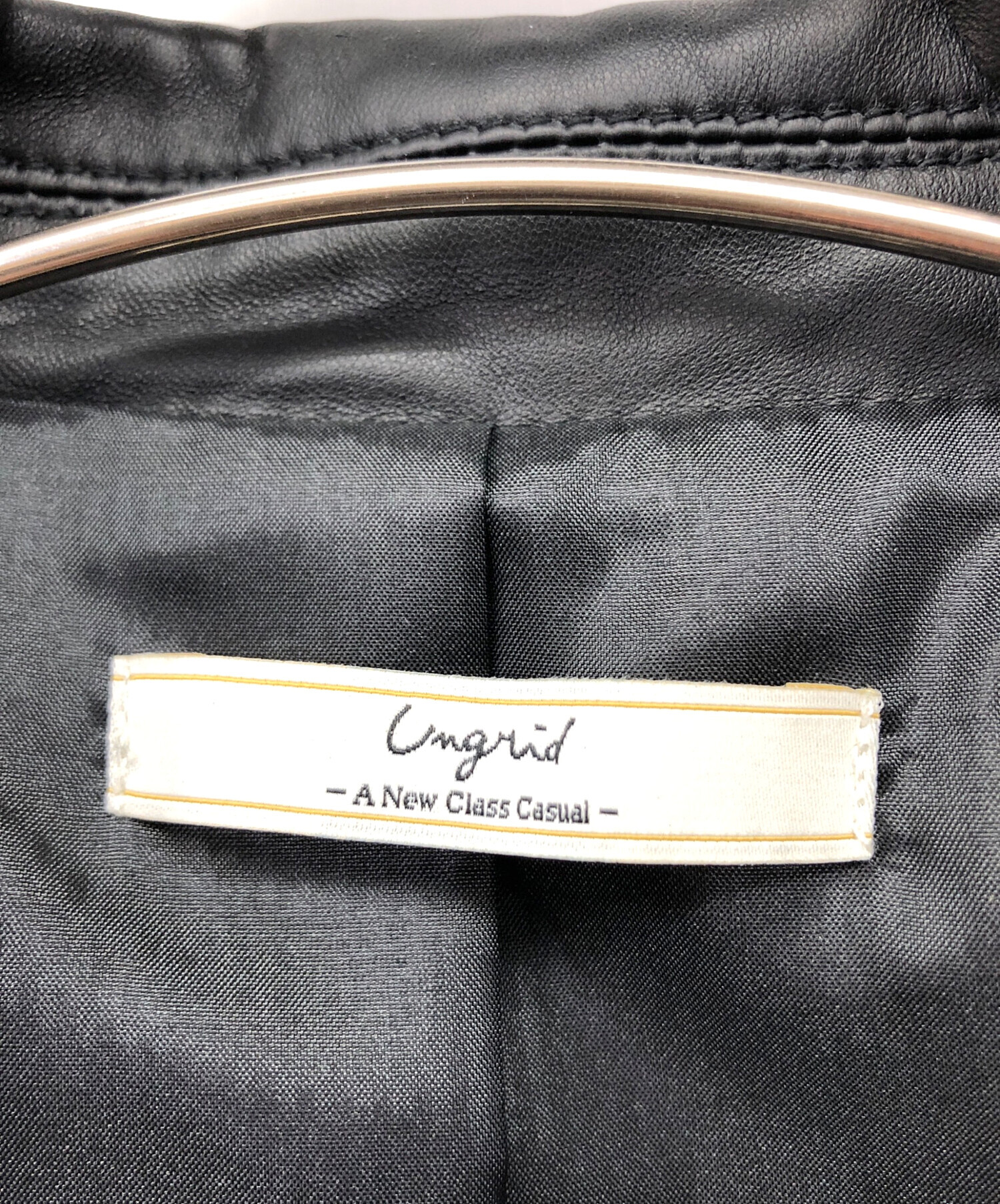 中古・古着通販】UNGRID (アングリッド) レザージャケット 中古・古着通販】UNGRID (アングリッド) レザージャケット