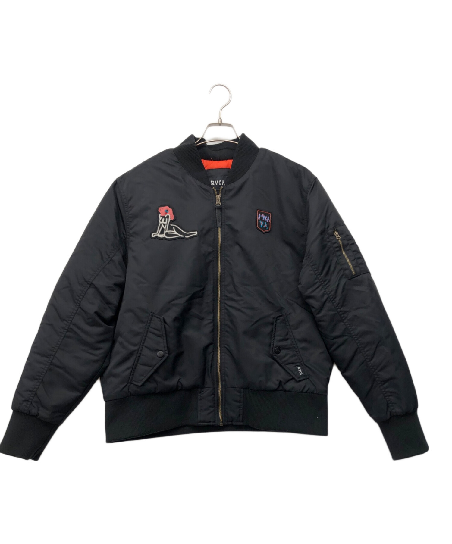 中古・古着通販】RVCA (ルーカ) MA-1ジャケット ブラック サイズ:L