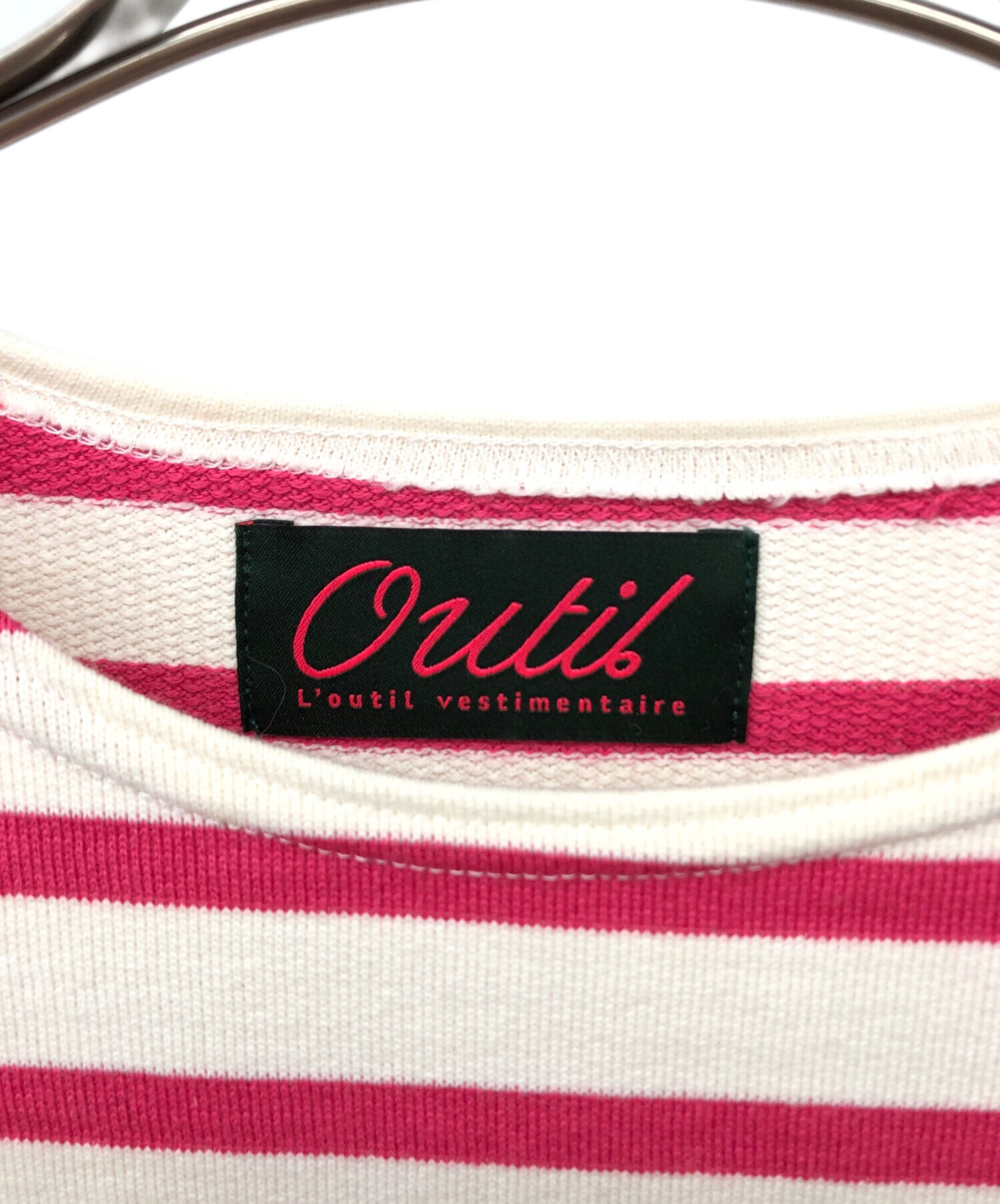 中古・古着通販】OUTIL (ウティ) ボーダーカットソー ショッキング 