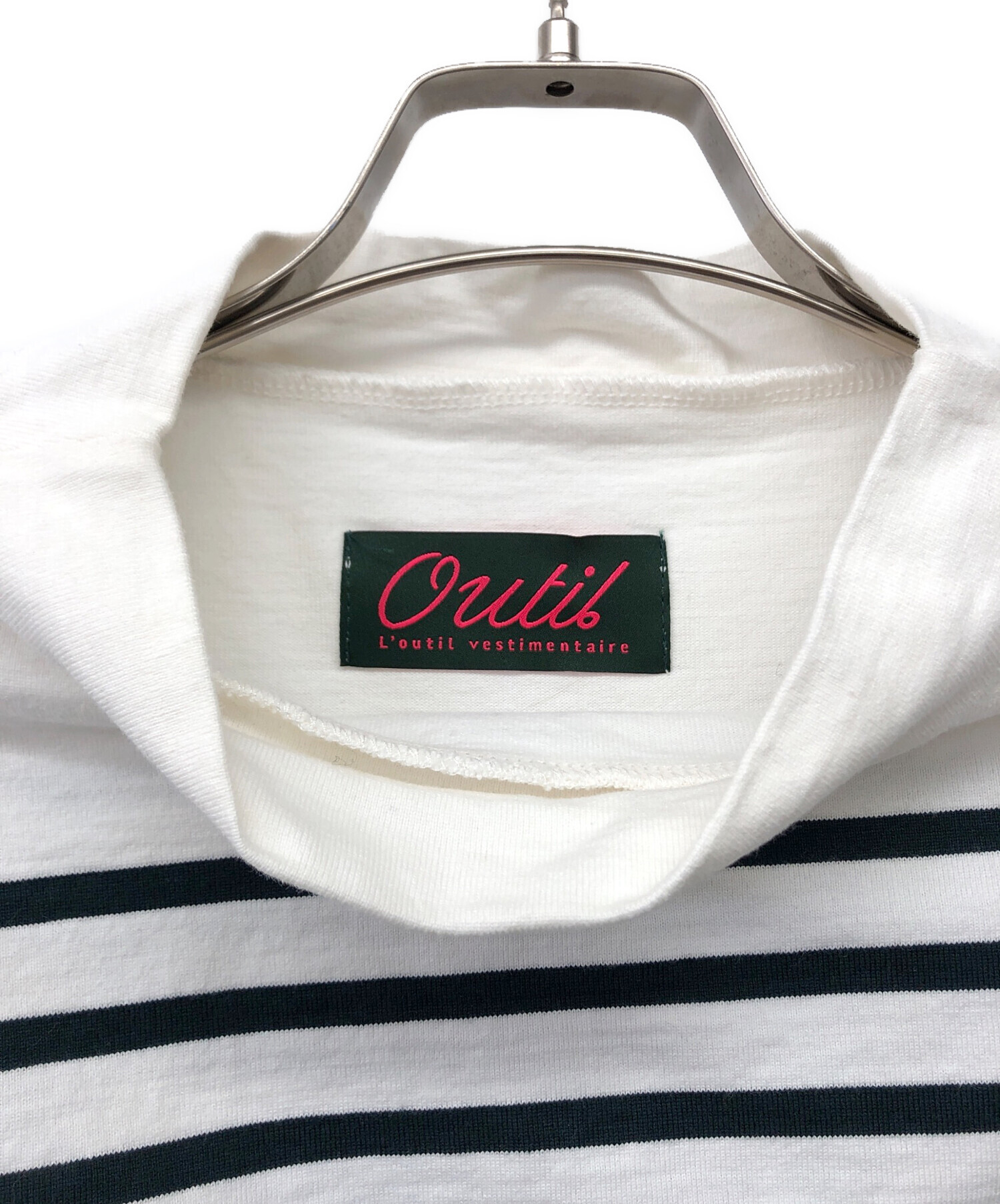 中古・古着通販】OUTIL (ウティ) ボーダーカットソー ホワイト