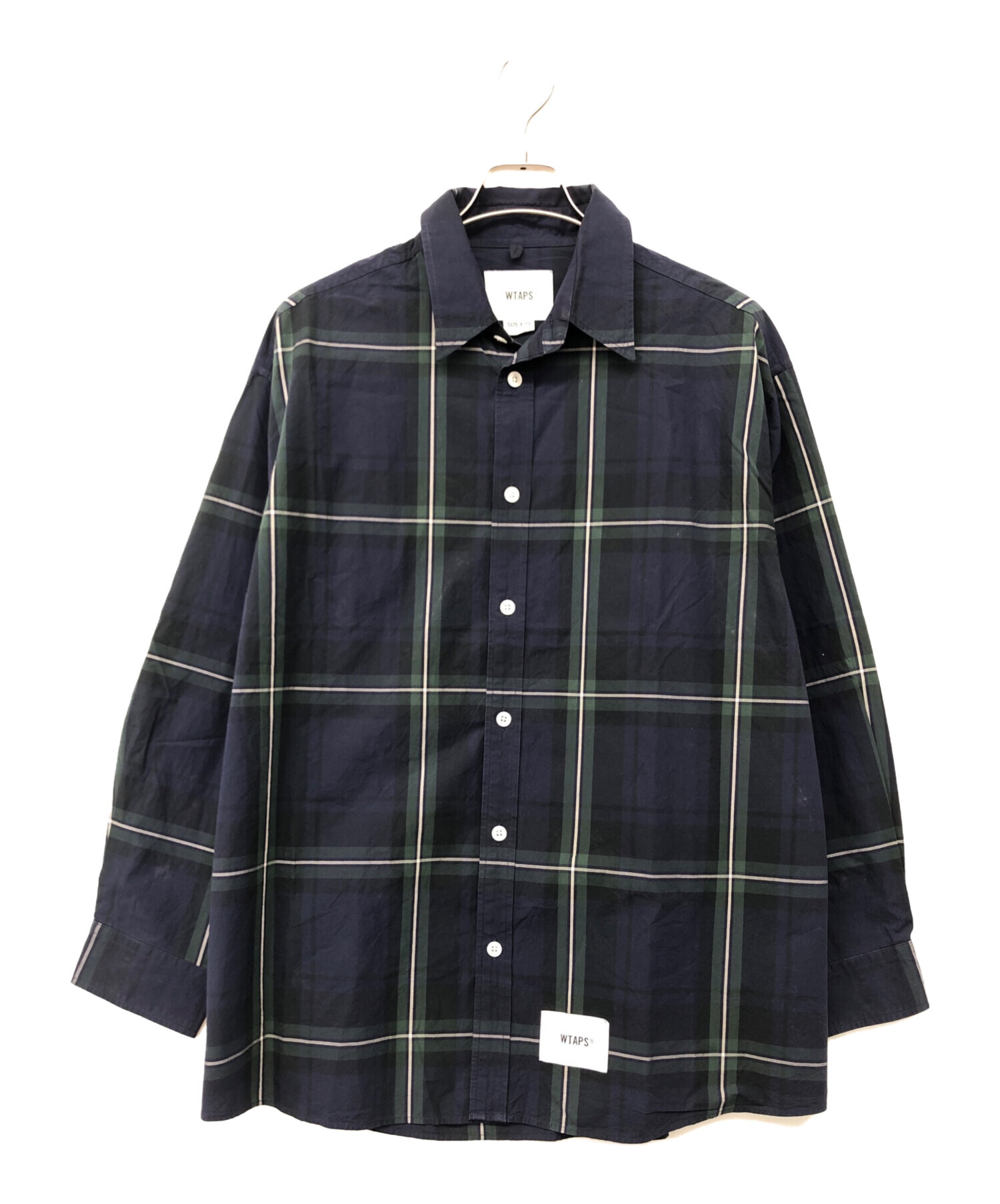 中古・古着通販】WTAPS (ダブルタップス) 長袖シャツ ネイビー サイズ  