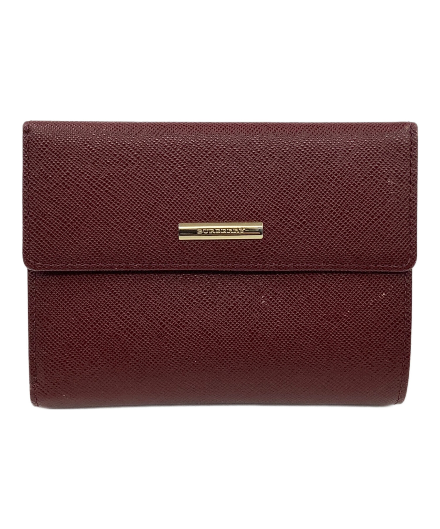 中古・古着通販】BURBERRY (バーバリー) がま口財布 ワインレッド