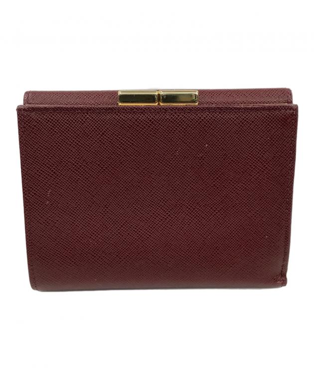 中古・古着通販】BURBERRY (バーバリー) がま口財布 ワインレッド