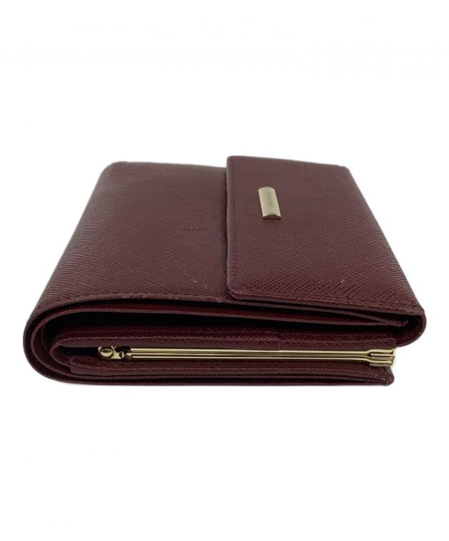 中古・古着通販】BURBERRY (バーバリー) がま口財布 ワインレッド