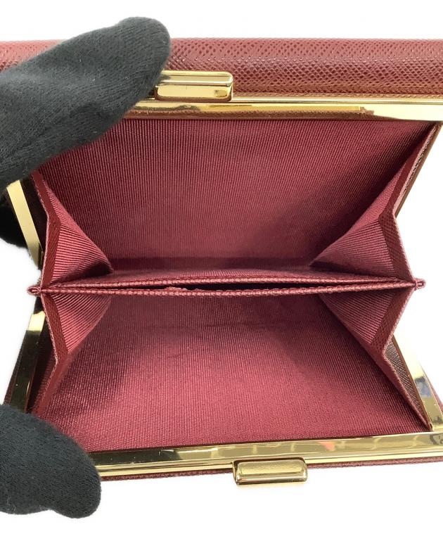 中古・古着通販】BURBERRY (バーバリー) がま口財布 ワインレッド