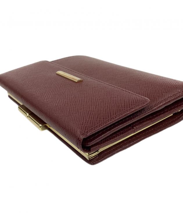 中古・古着通販】BURBERRY (バーバリー) がま口財布 ワインレッド