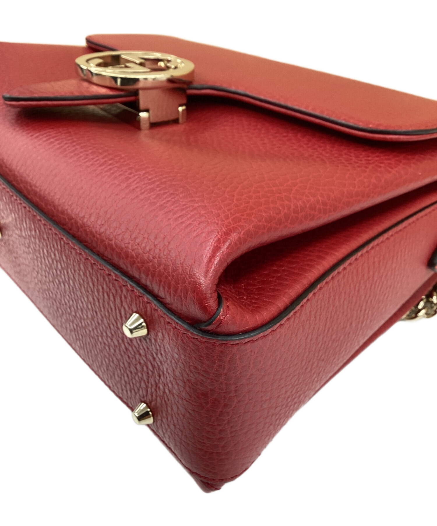 中古・古着通販】GUCCI (グッチ) チェーンショルダーバッグ レッド
