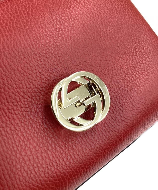 中古・古着通販】GUCCI (グッチ) チェーンショルダーバッグ レッド