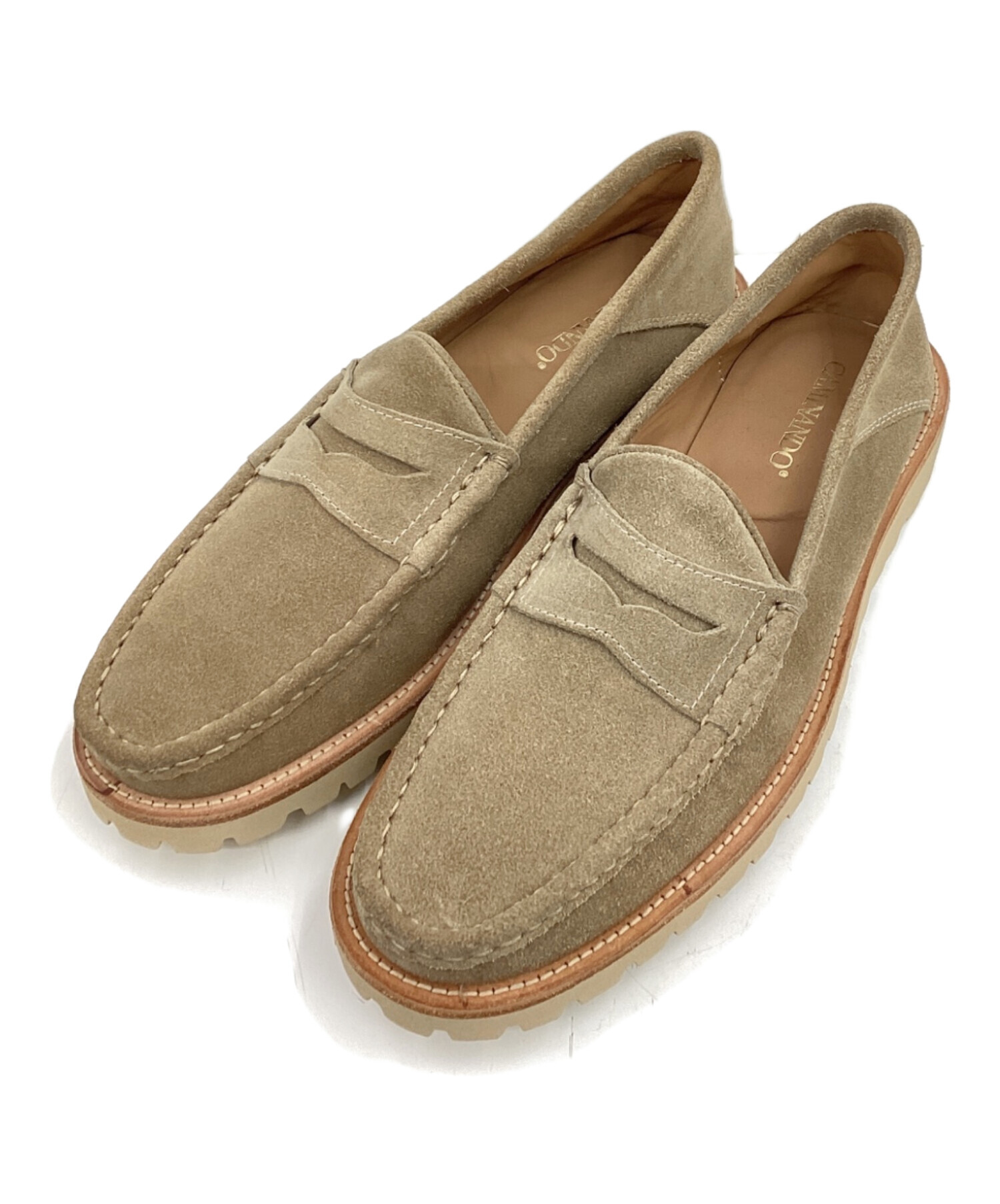 R*n様 大特価　CAMINAND(カミナンド)のベージュのスエードビットローフ 中古・古着通販】Caminando (カミナンド) スウェードローファー