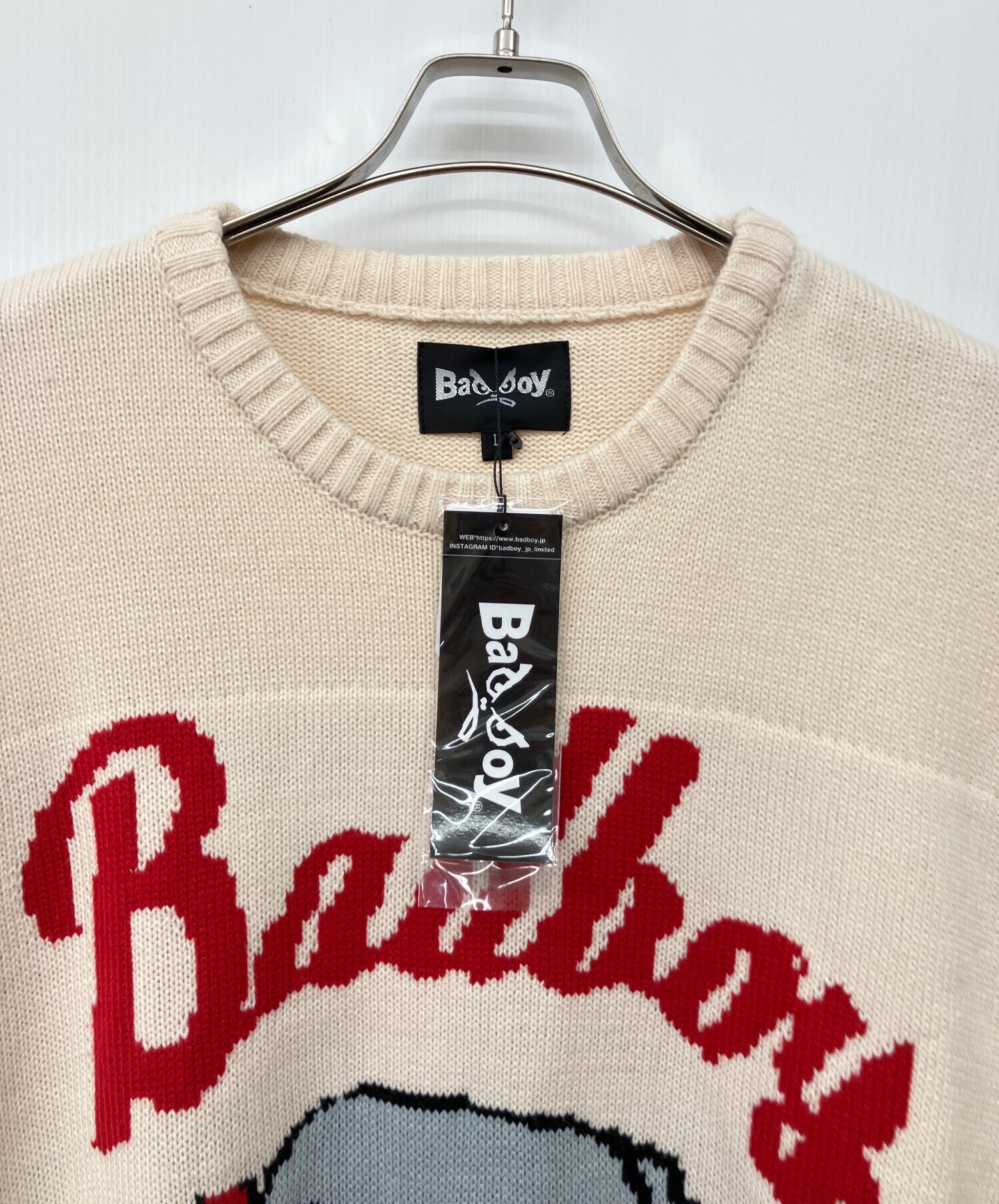 中古・古着通販】BADBOY (バッドボーイ) ニット ベージュ サイズ:L 未 