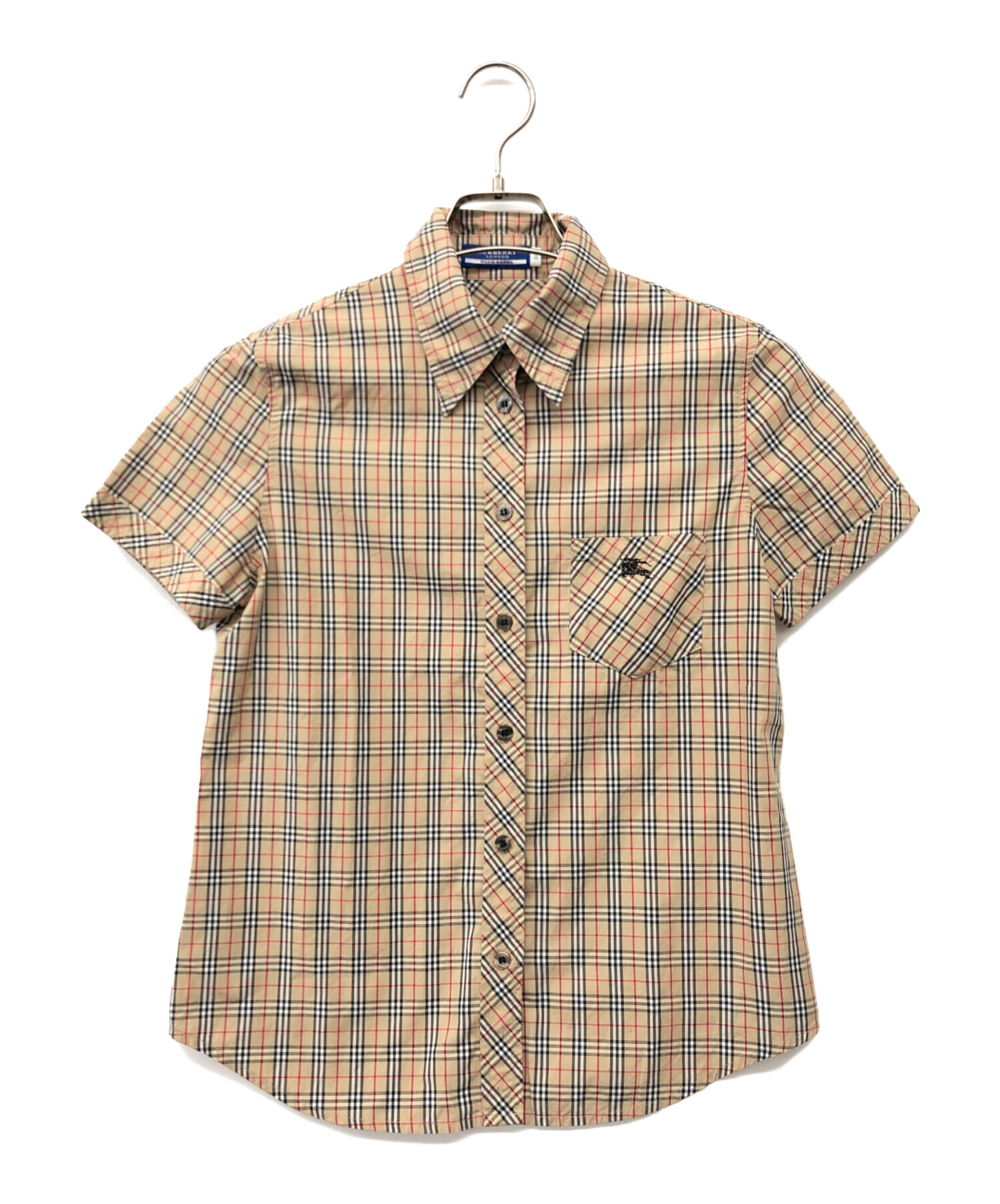 バーバリーブルーレーベル　ノバチェック　半袖Tシャツ 38 フォースロゴ バーバリーブルーレーベル 半袖 バーバリーブルーレーベル ノバ