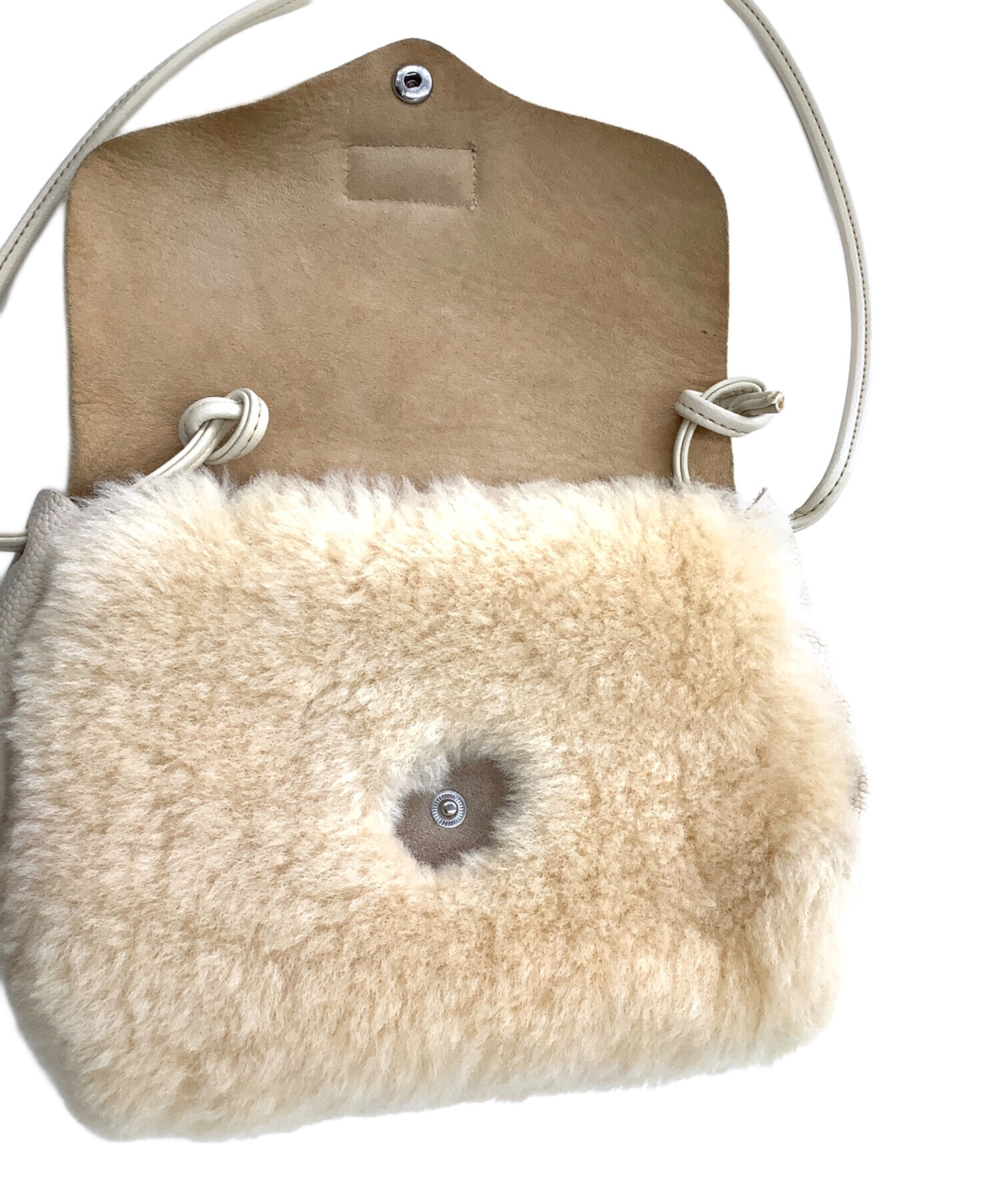 中古・古着通販】UGG (アグ) ムートンショルダーバッグ ベージュ