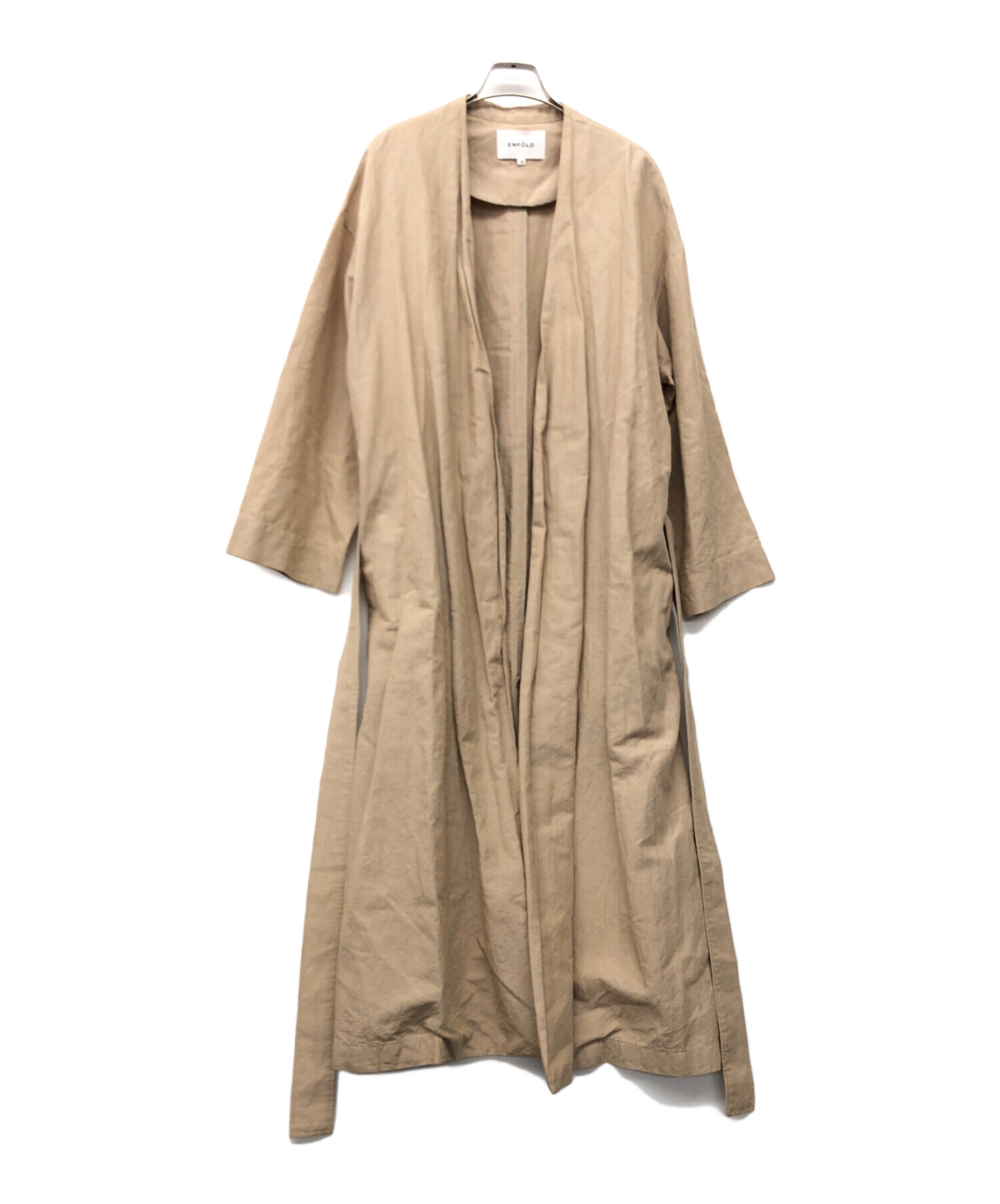 中古・古着通販】ENFOLD (エンフォルド) ガウンコート ベージュ サイズ