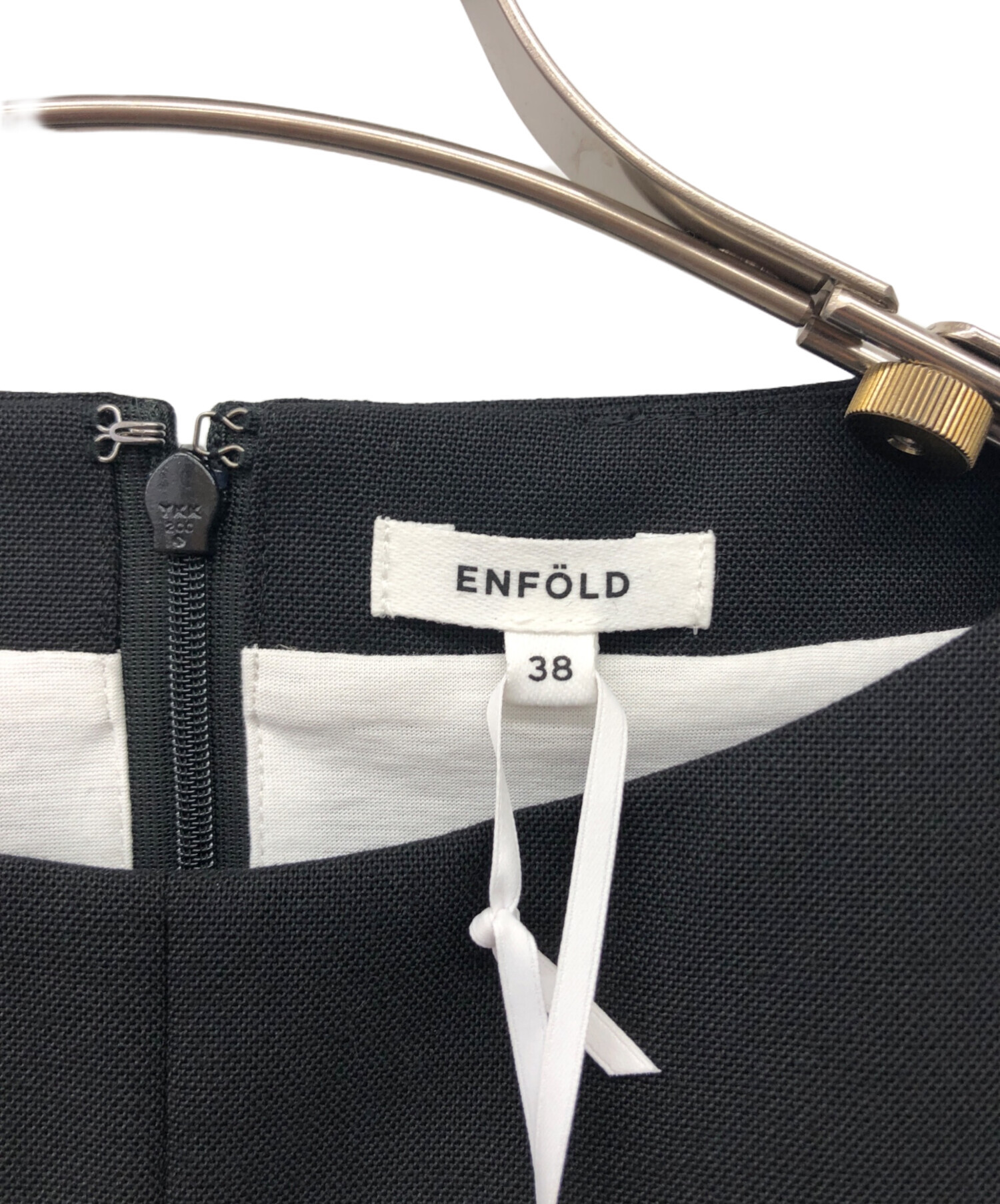 中古・古着通販】ENFOLD (エンフォルド) 半袖カットソー ブラック 